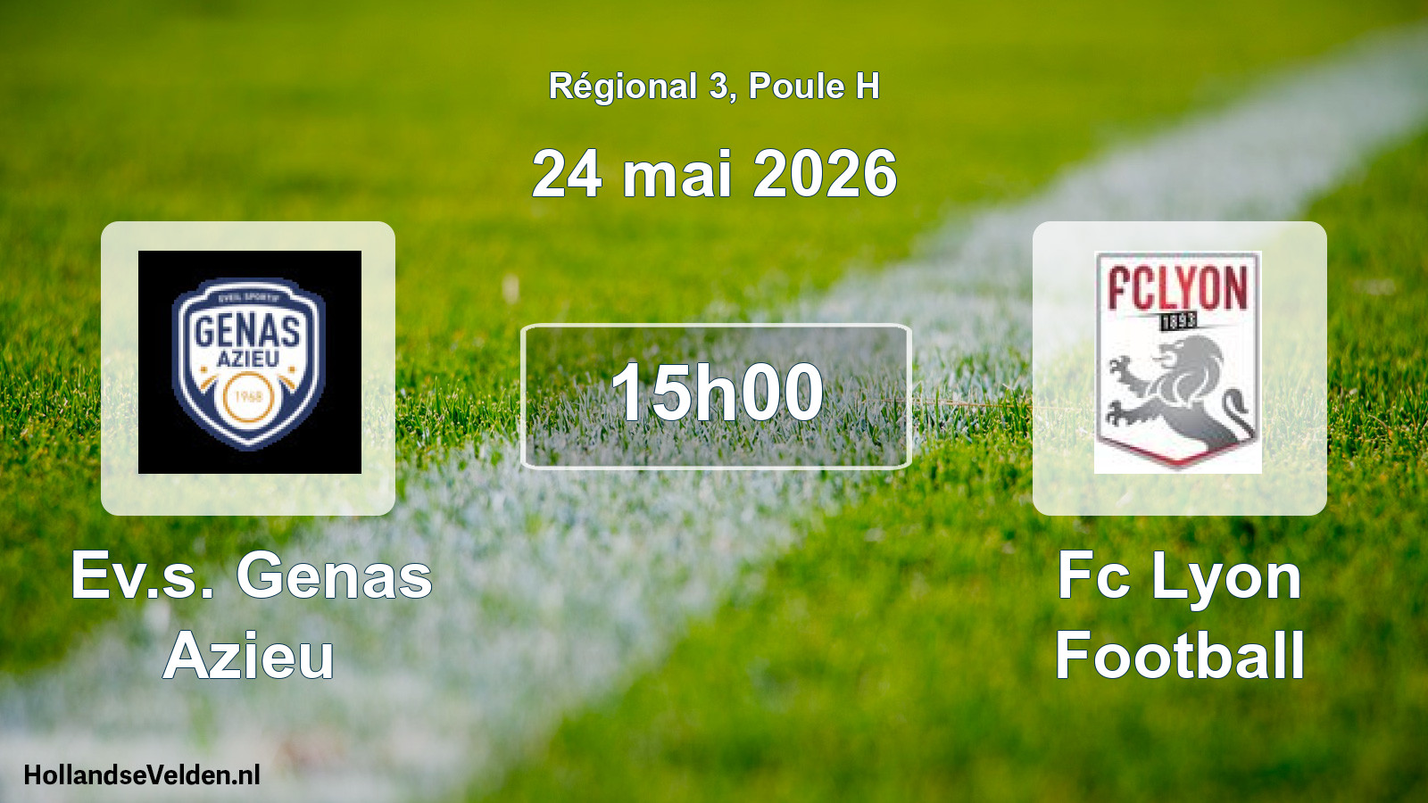 Scheduled Match: Ev.s. Genas Azieu - Fc Lyon Football (24 May 2026)