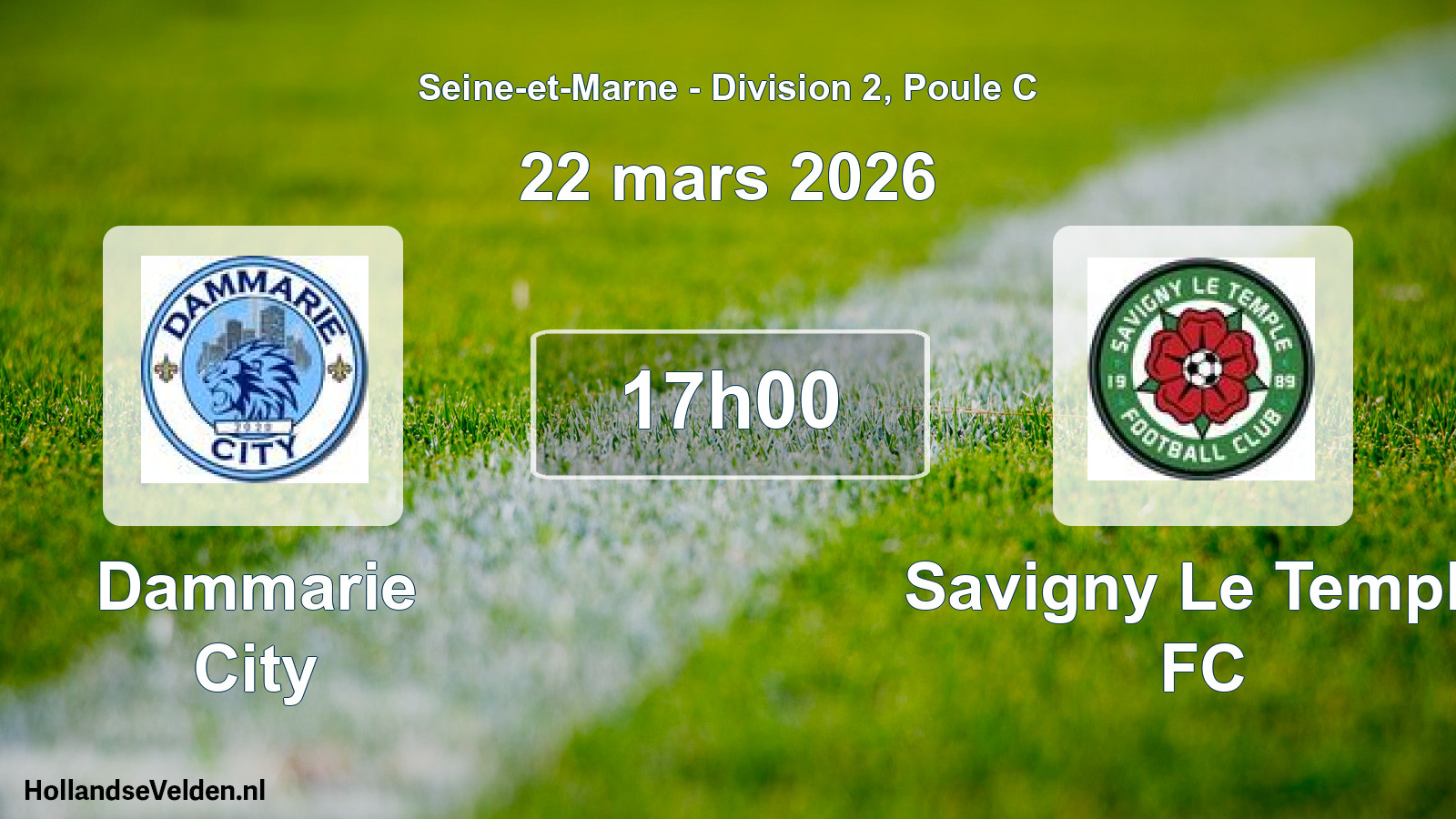Scheduled Match: Dammarie City - Savigny Le Temple FC (22 March 2026)