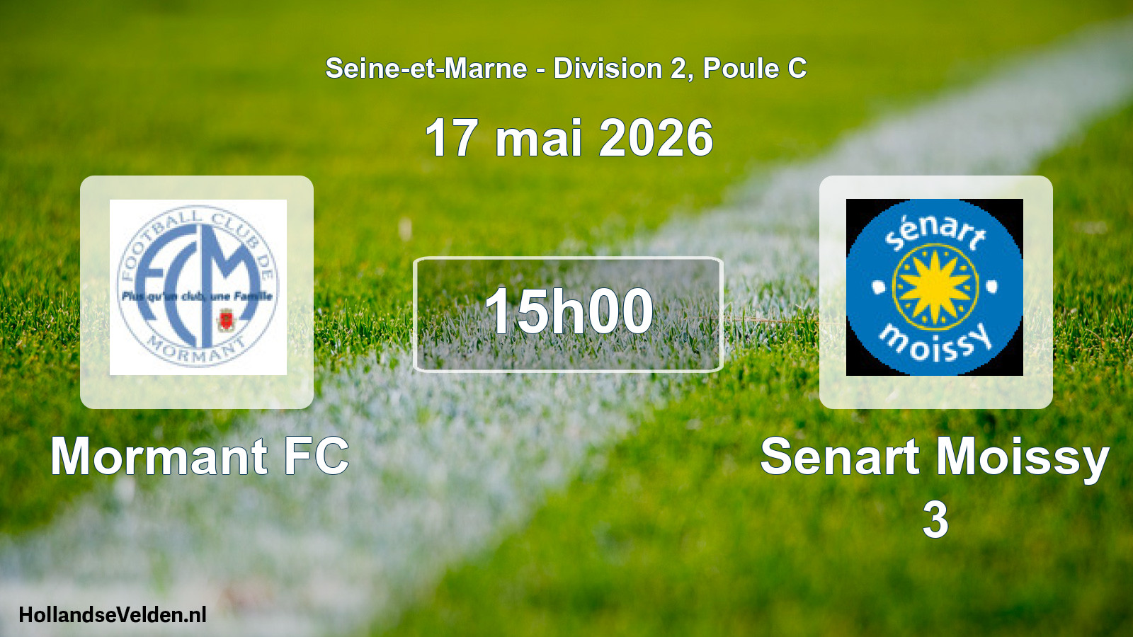 Match programmé: Mormant FC - Senart Moissy 3 (17 mai 2026)