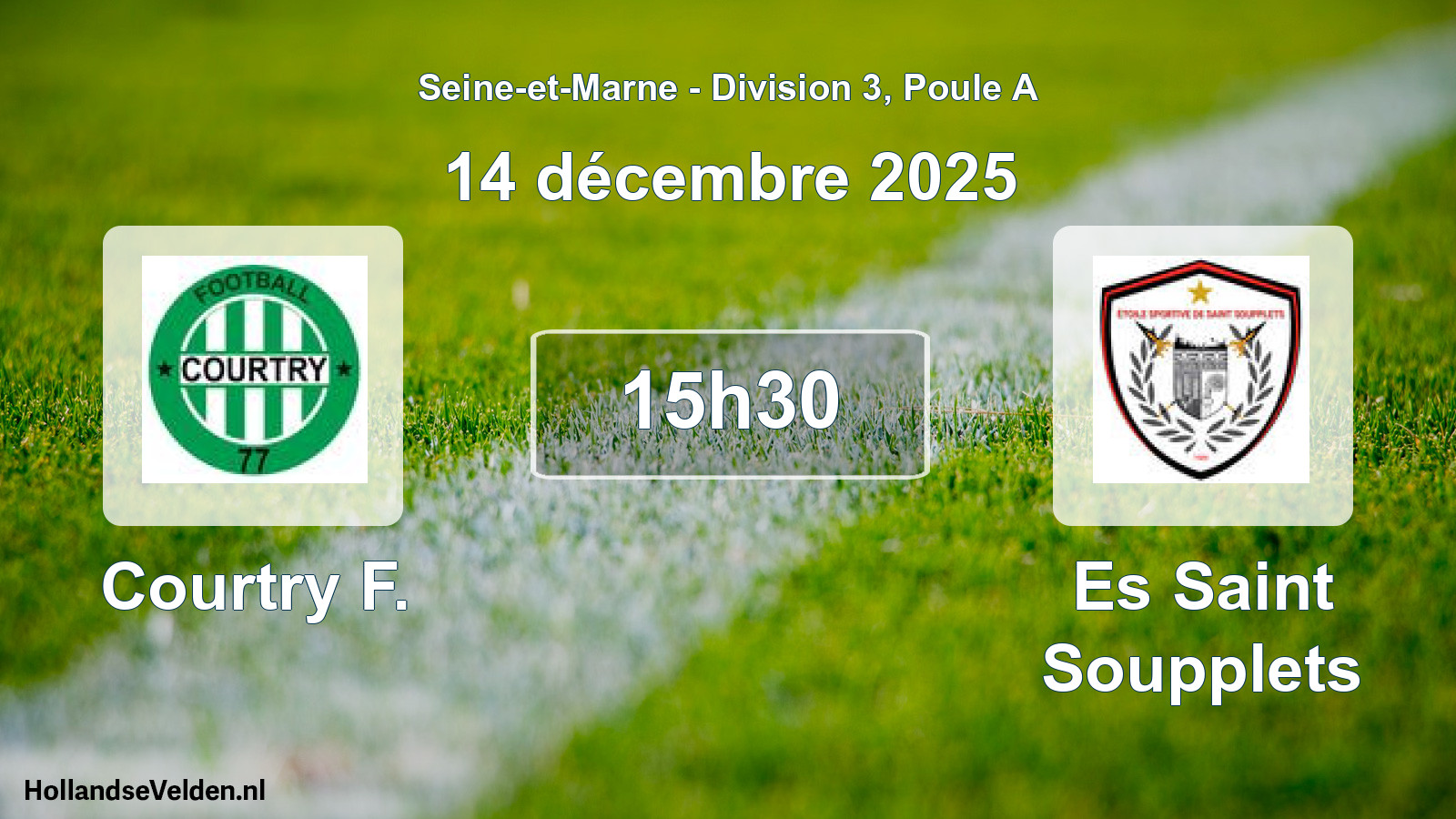 Scheduled Match: Courtry F. - Es Saint Soupplets (14 December 2025)