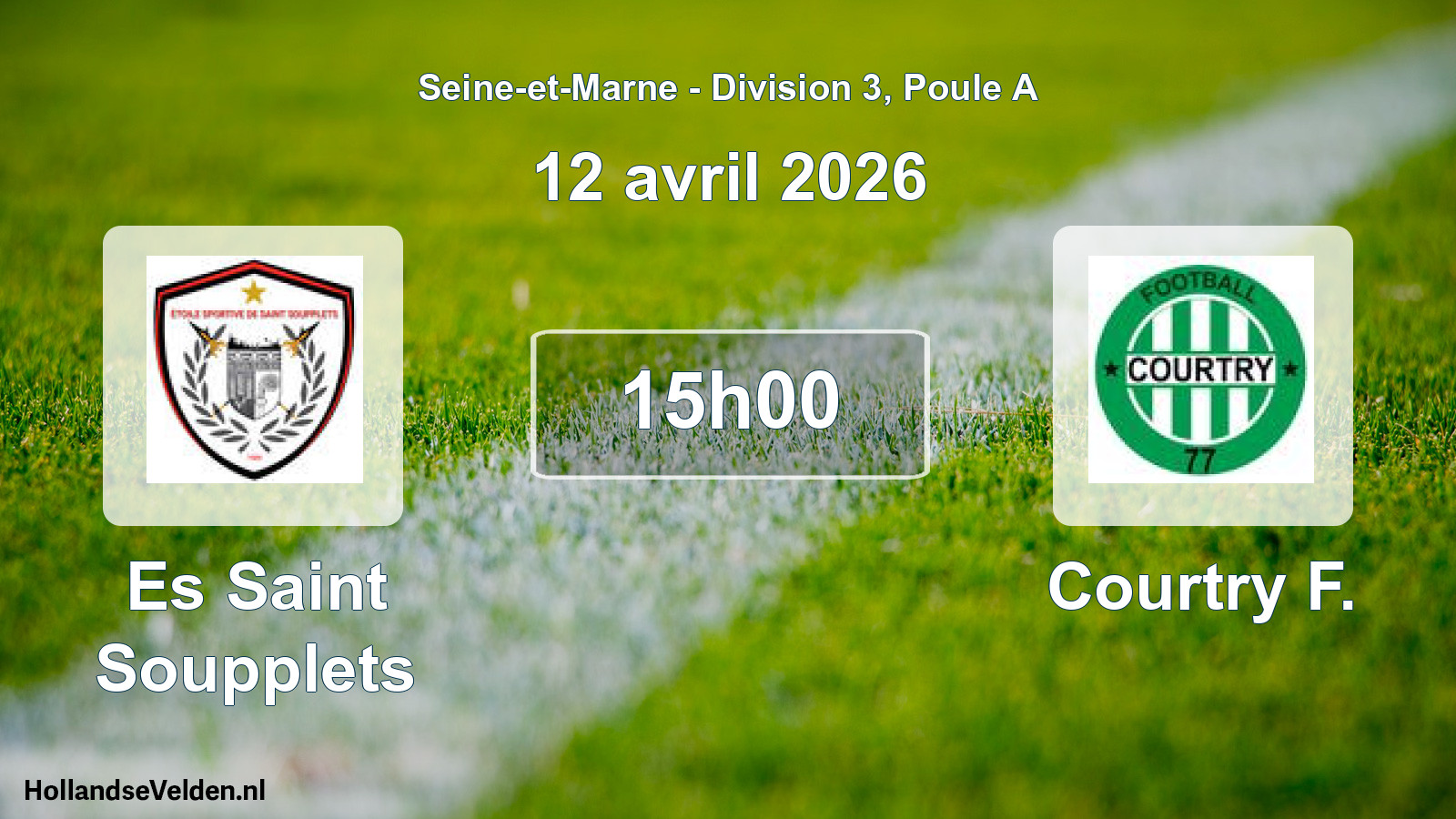 Scheduled Match: Es Saint Soupplets - Courtry F. (12 April 2026)
