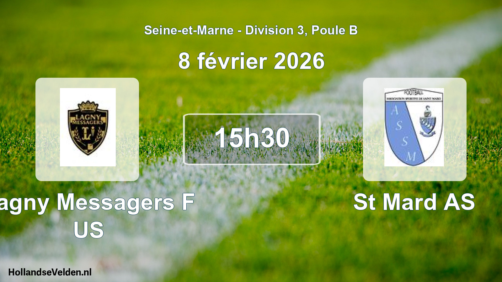 Match programmé: Lagny Messagers F US - St Mard AS (8 février 2026)