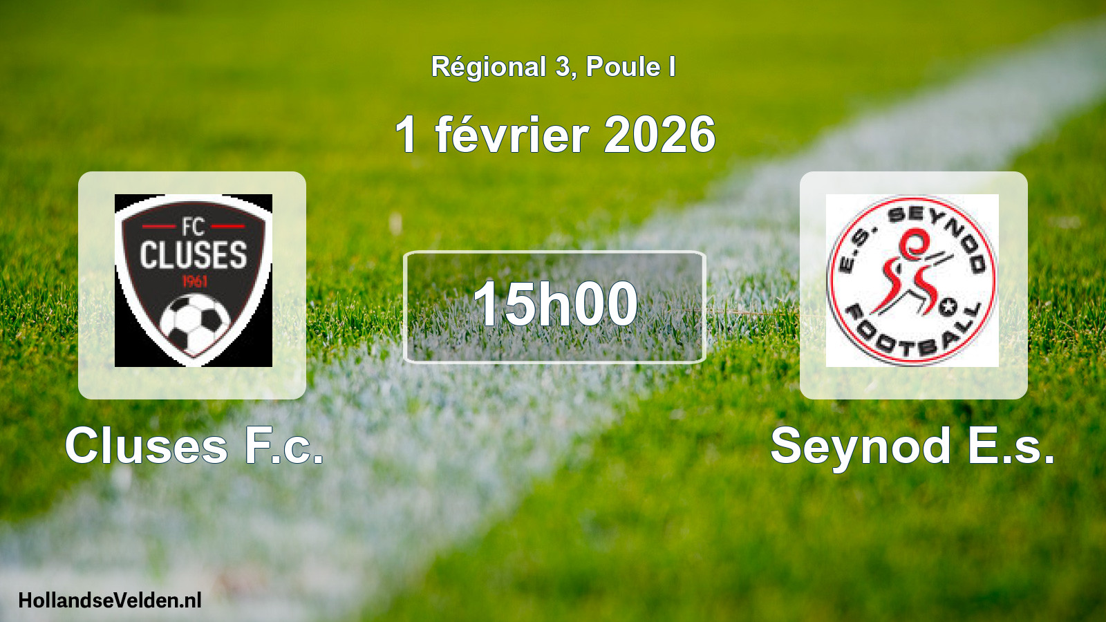 Geplande wedstrijd: Cluses F.c. - Seynod E.s. (1 février 2026)