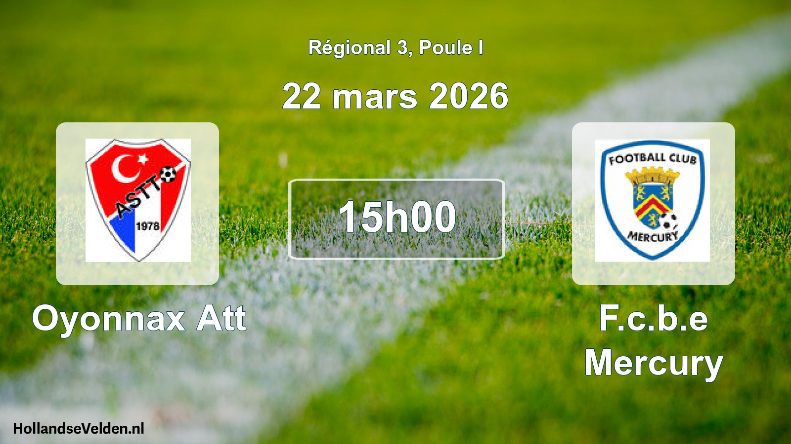 Geplande wedstrijd: Oyonnax Att - F.c.b.e Mercury (22 maart 2026)