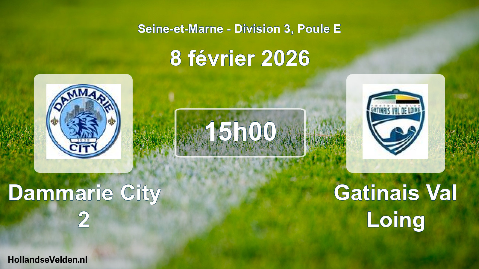Scheduled Match: Dammarie City 2 - Gatinais Val Loing (8 February 2026)