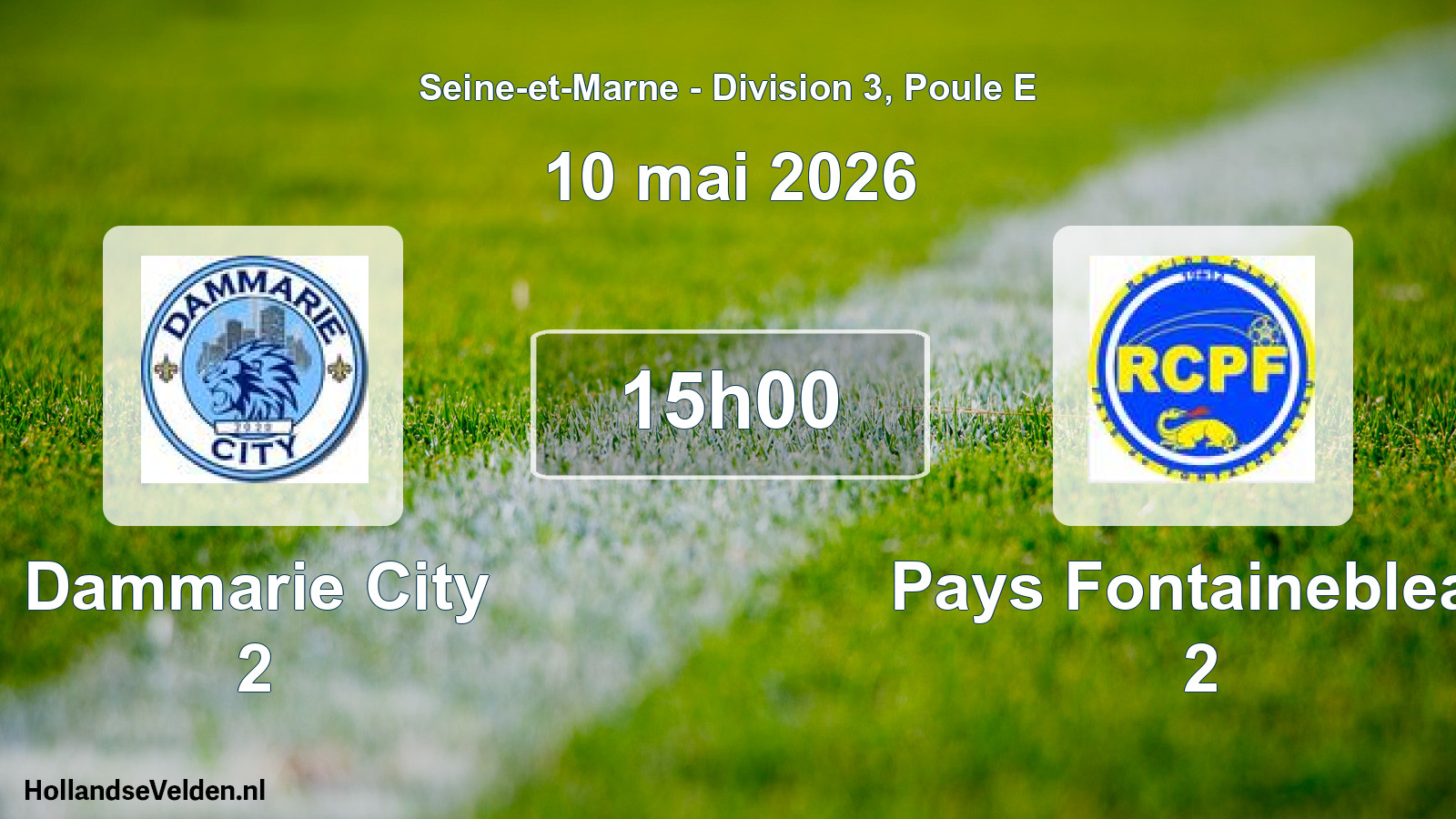 Geplande wedstrijd: Dammarie City 2 - Pays Fontainebleau 2 (10 mei 2026)