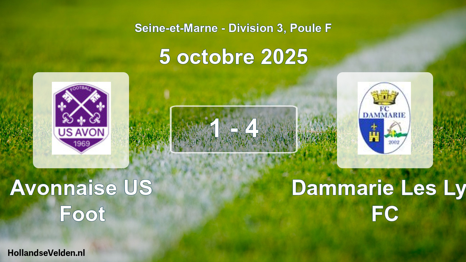Match joué: Avonnaise US Foot - Dammarie Les Lys FC 1 - 4 (5 octobre 2025)