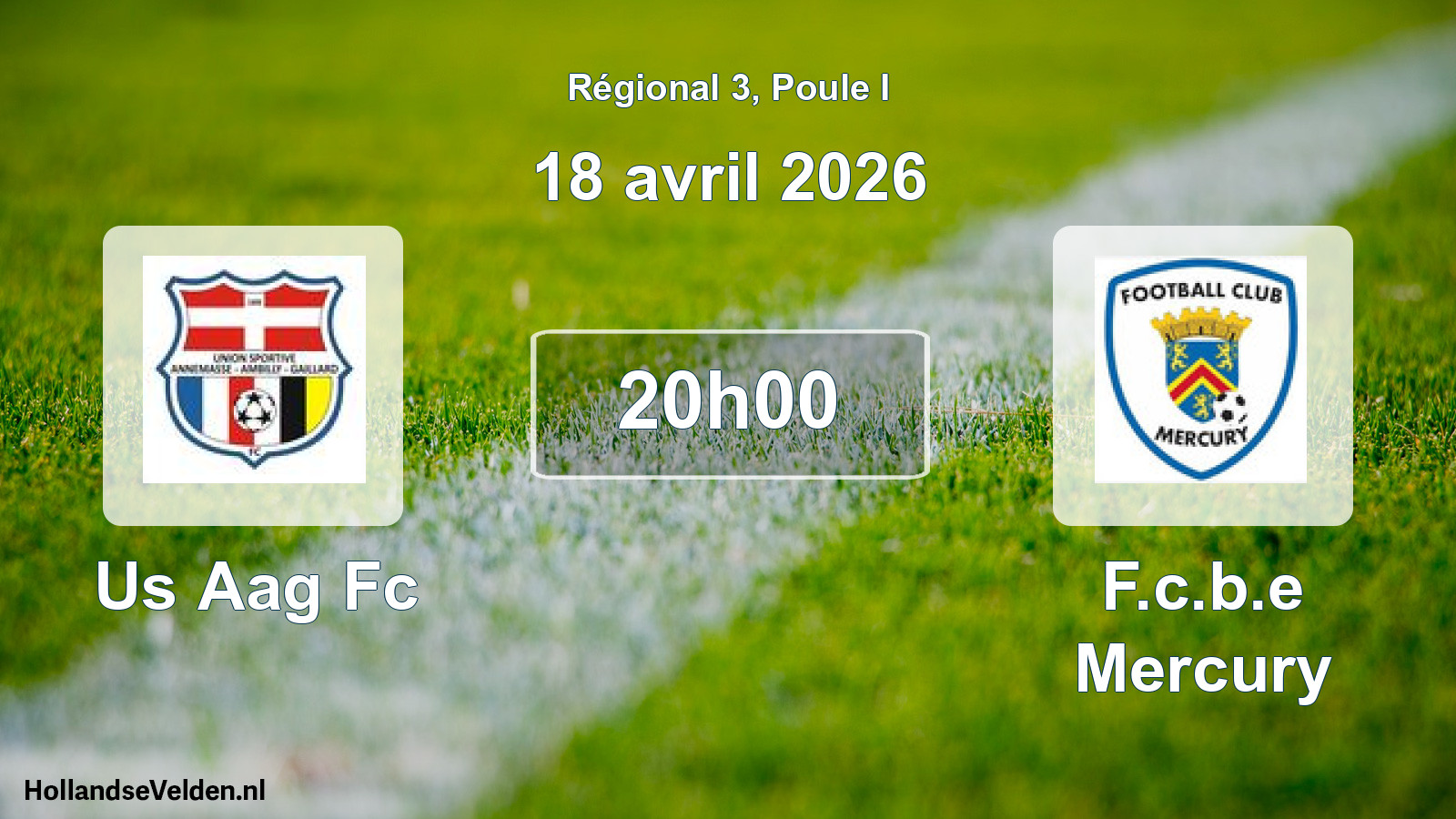 Scheduled Match: Us Aag Fc - F.c.b.e Mercury (18 April 2026)