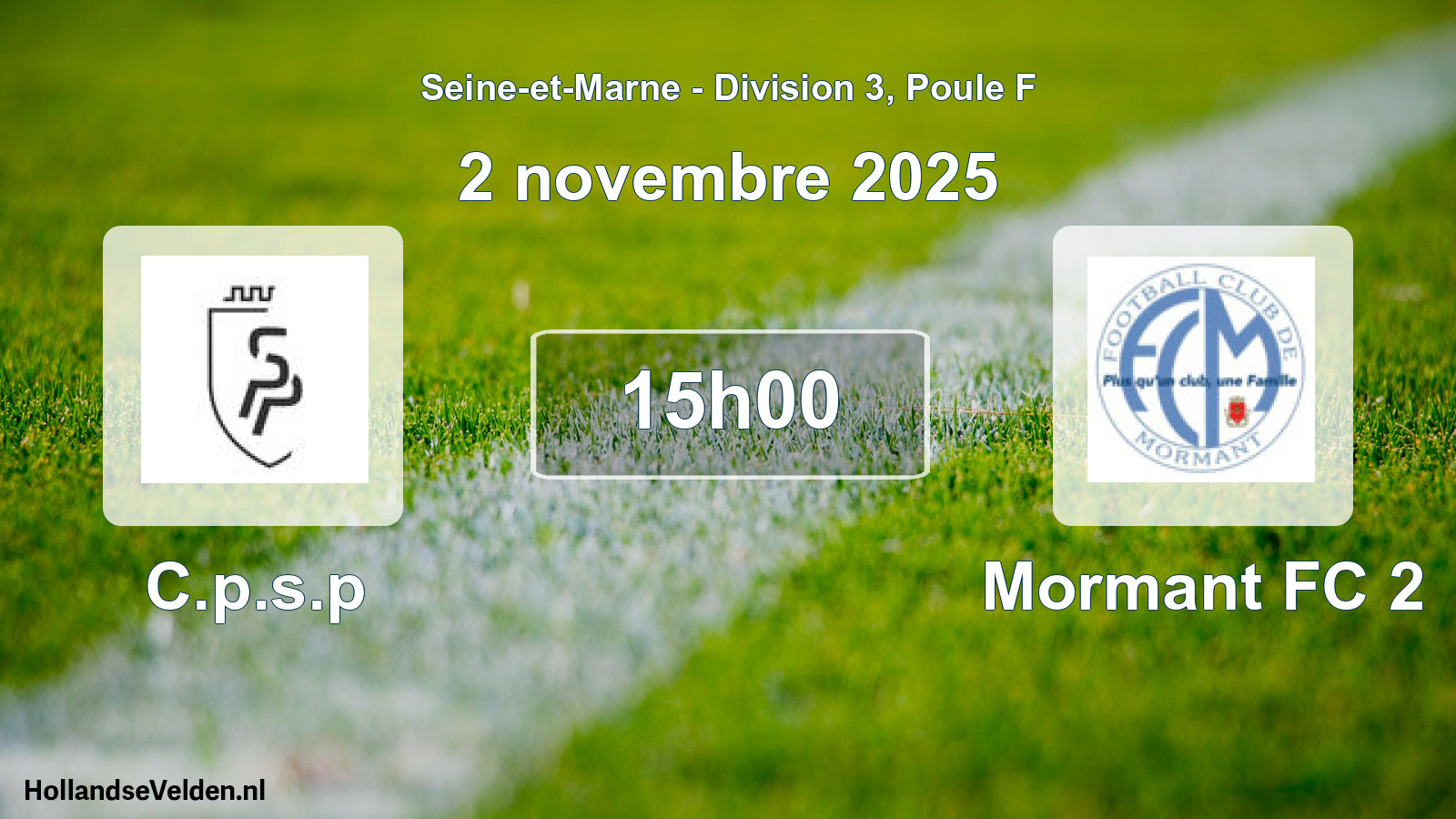 Match programmé: C.p.s.p - Mormant FC 2 (2 novembre 2025)