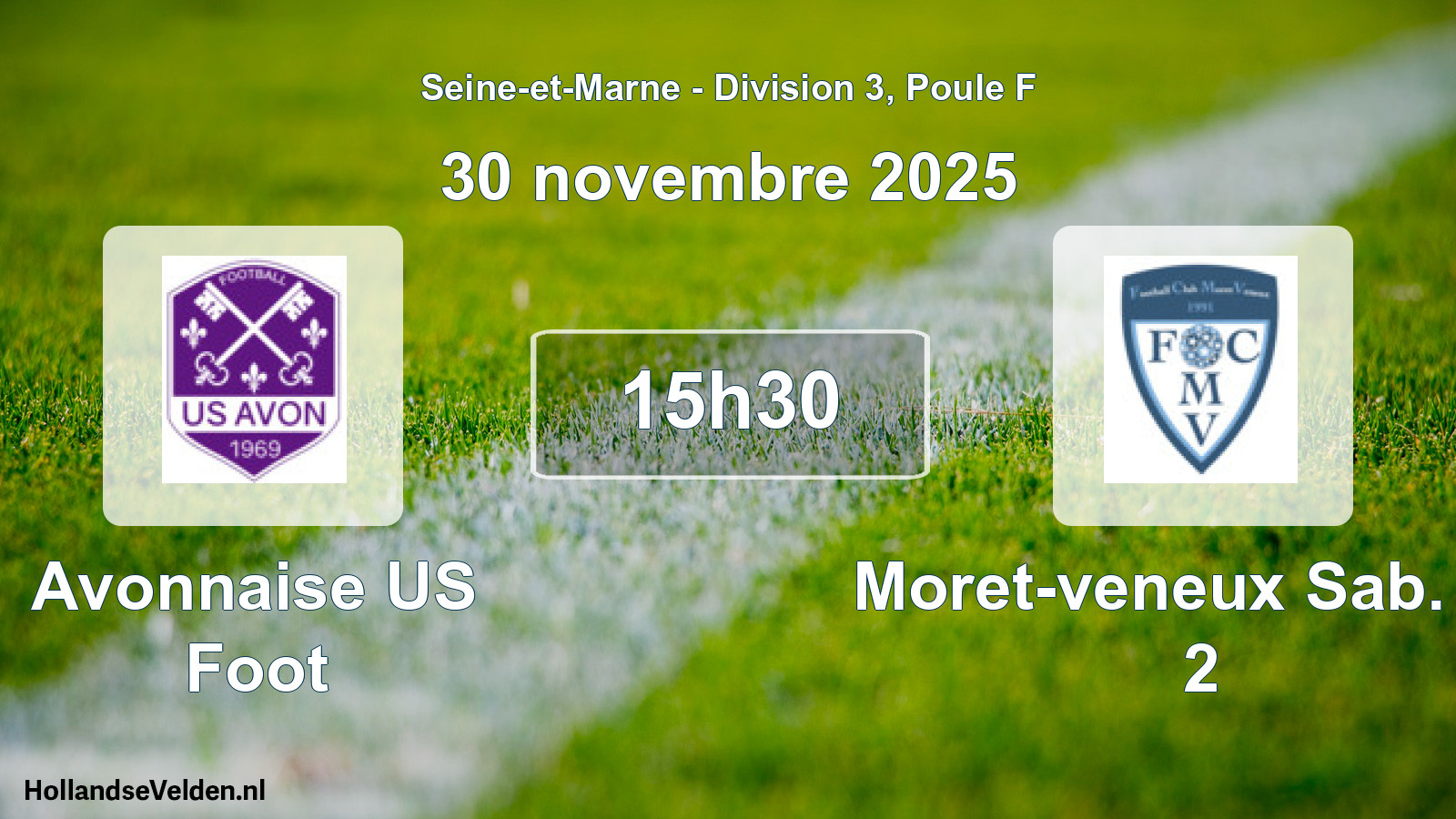 Match programmé: Avonnaise US Foot - Moret-veneux Sab. FC 2 (30 novembre 2025)