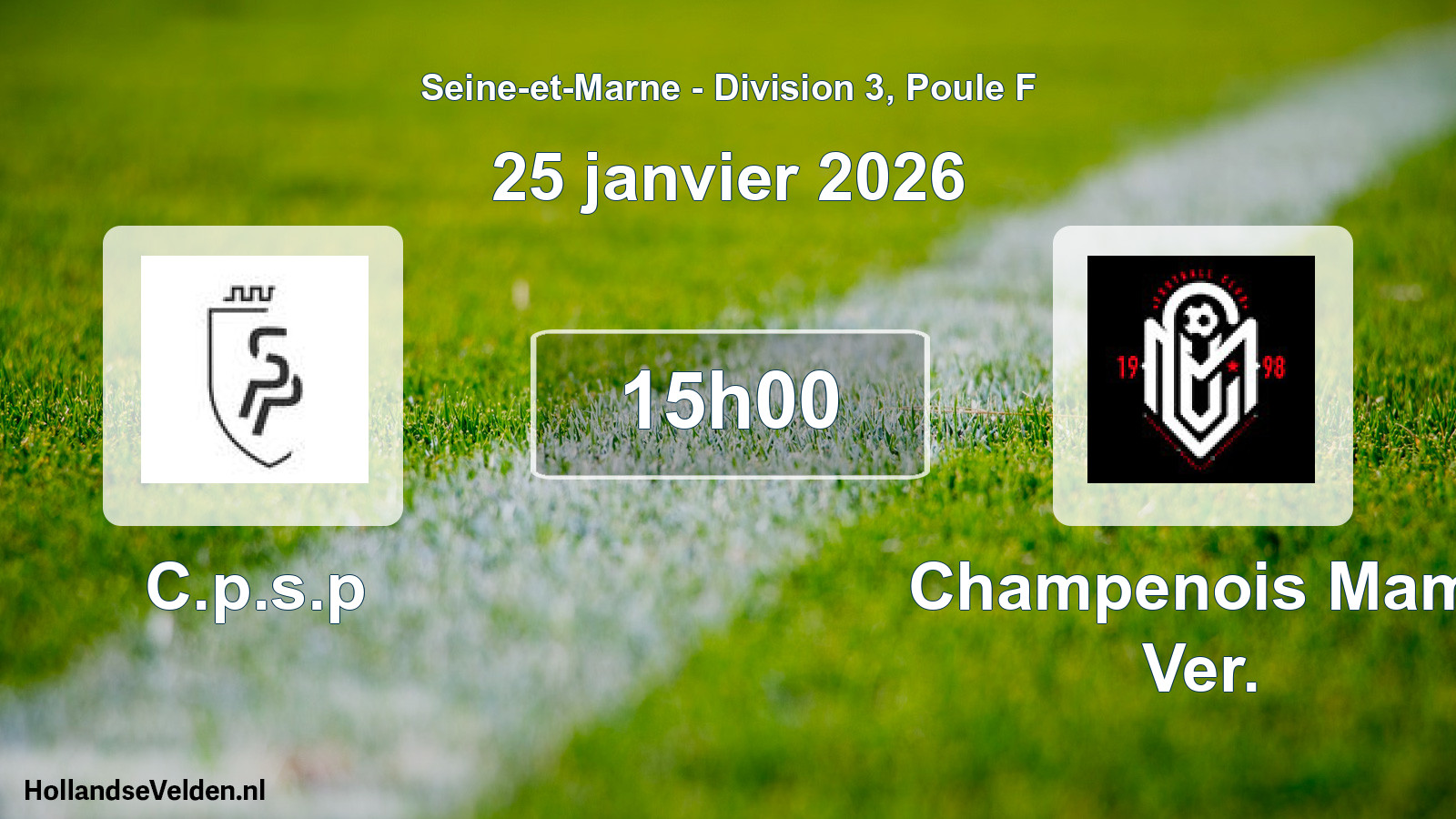 Match programmé: C.p.s.p - Champenois Mam. Ver. (25 janvier 2026)