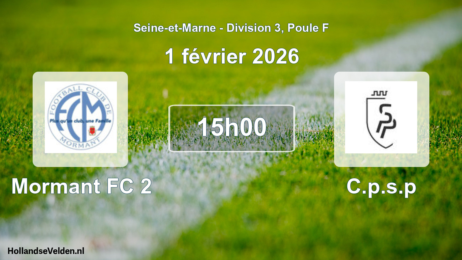 Scheduled Match: Mormant FC 2 - C.p.s.p (1 February 2026)