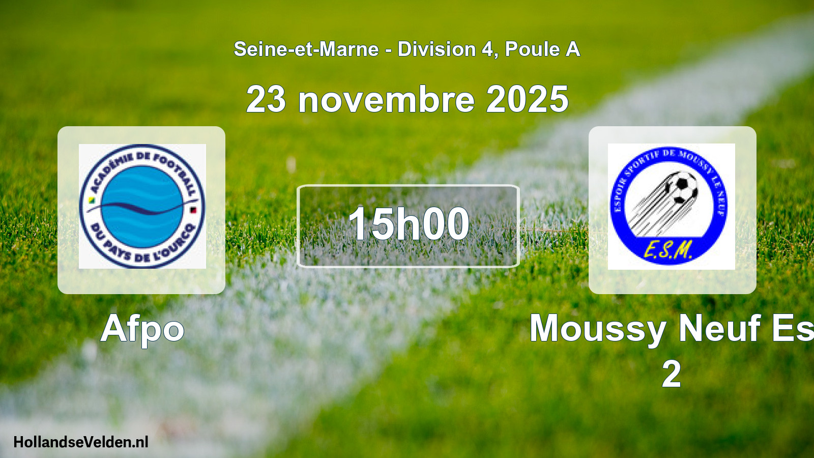Scheduled Match: Afpo - Moussy Neuf Es 2 (23 November 2025)