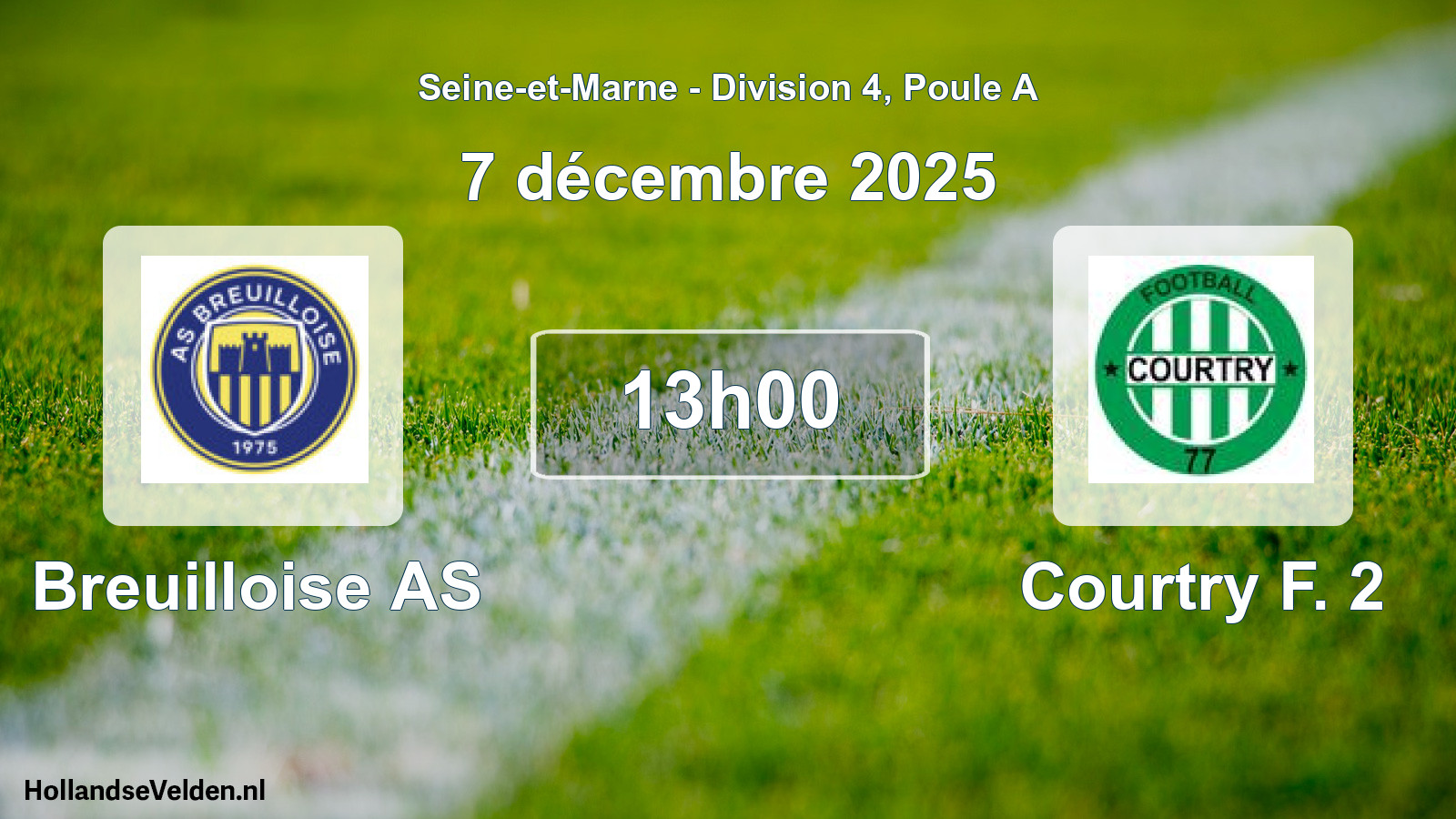 Match programmé: Breuilloise AS - Courtry F. 2 (7 décembre 2025)
