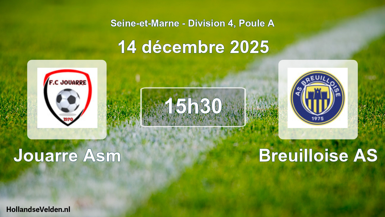 Match programmé: Jouarre Asm - Breuilloise AS (14 décembre 2025)