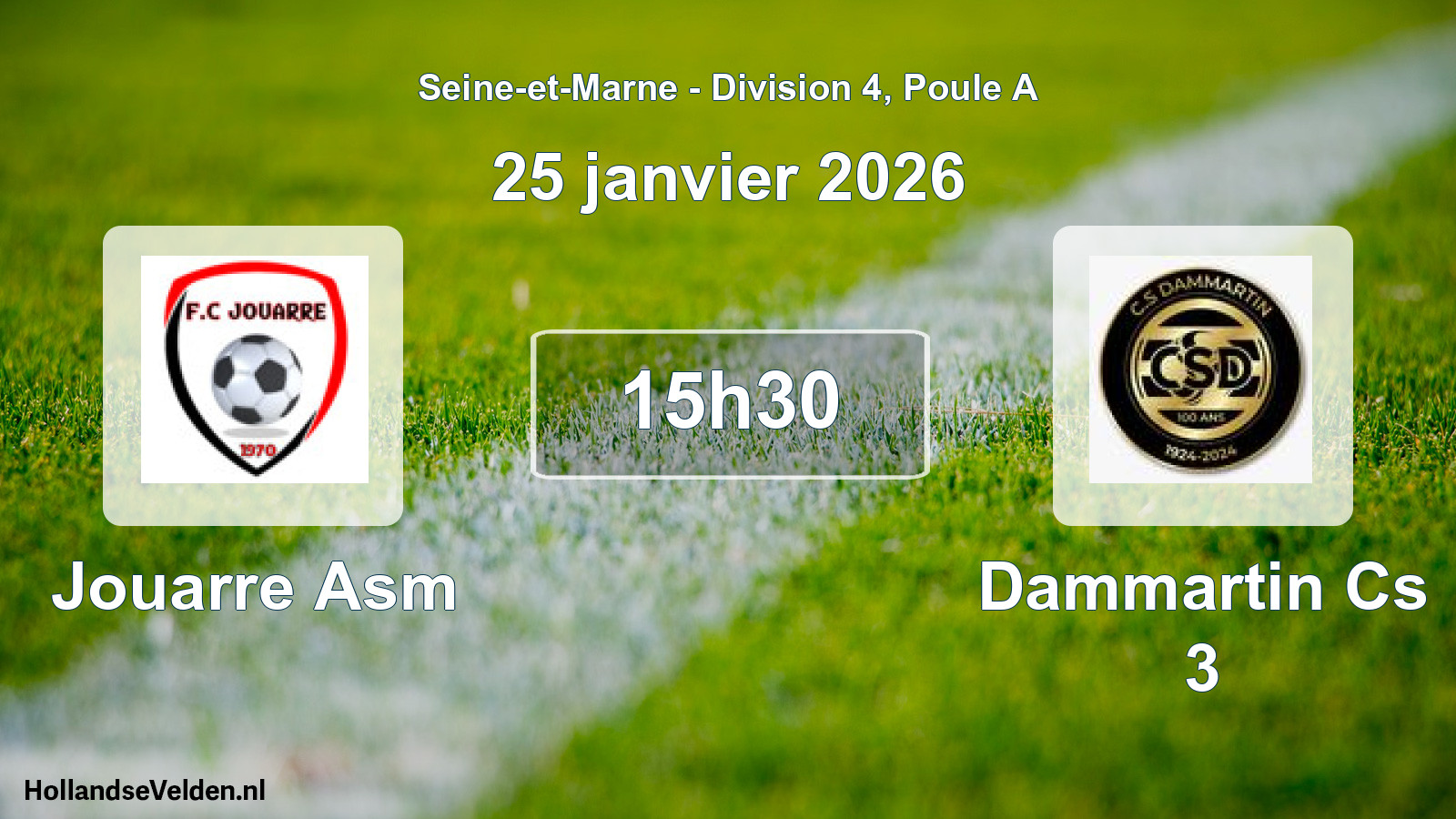 Scheduled Match: Jouarre Asm - Dammartin Cs 3 (25 January 2026)