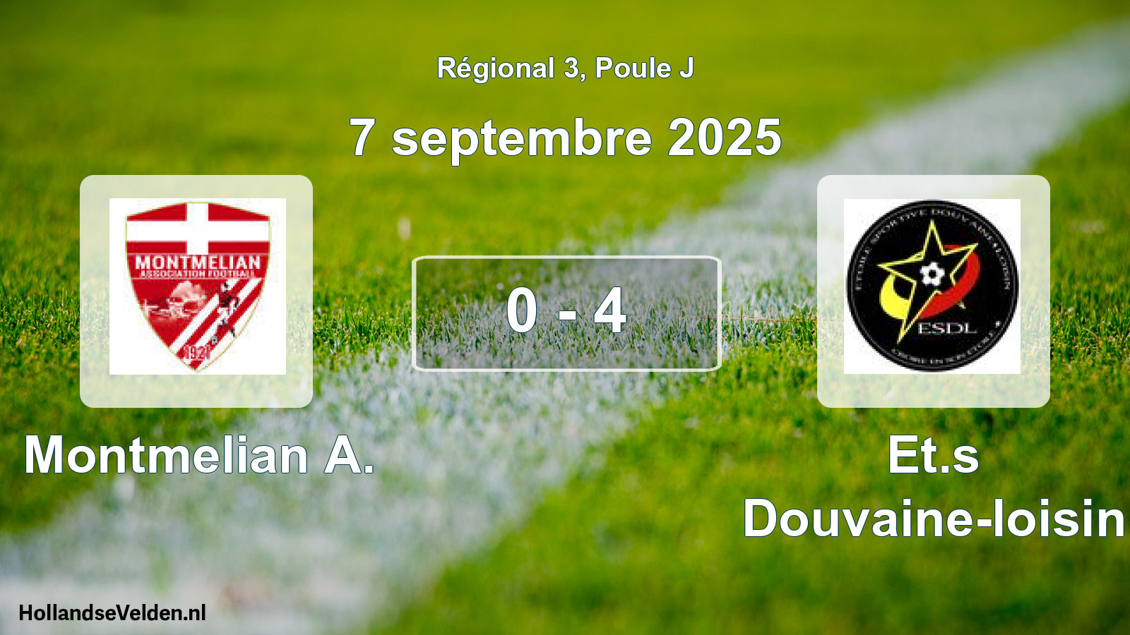 Total number of matches played: Montmelian A. - Et.s Douvaine-loisin 0 - 4 (7 September 2025)