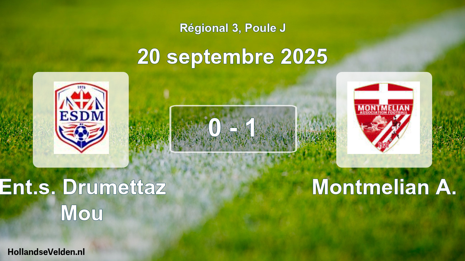 Gespeelde wedstrijd: Ent.s. Drumettaz Mou - Montmelian A. 0 - 1 (20 september 2025)