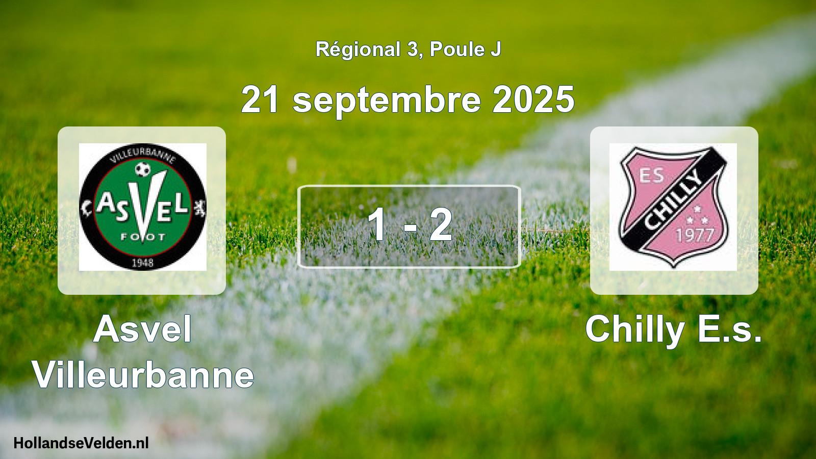 Gespeelde wedstrijd: Asvel Villeurbanne - Chilly E.s. 1 - 2 (21 septembre 2025)