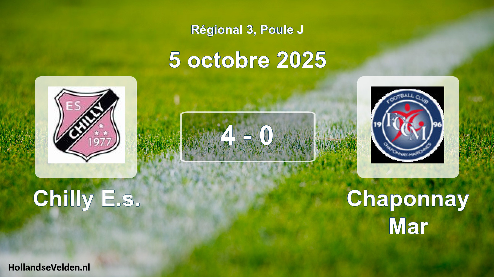 Gespeelde wedstrijd: Chilly E.s. - Chaponnay Mar 4 - 0 (5 octobre 2025)