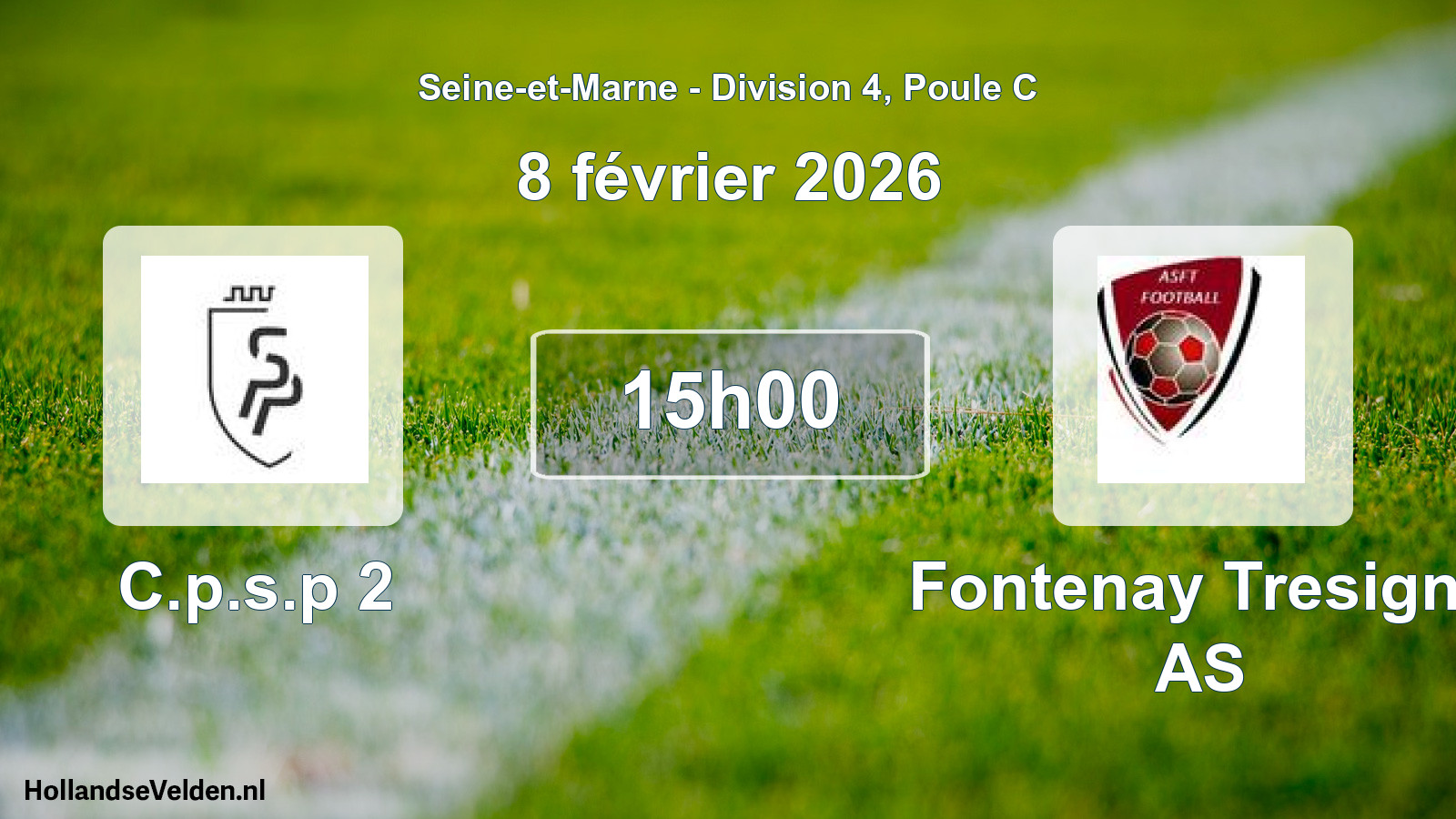 Scheduled Match: C.p.s.p 2 - Fontenay Tresigny AS (8 February 2026)