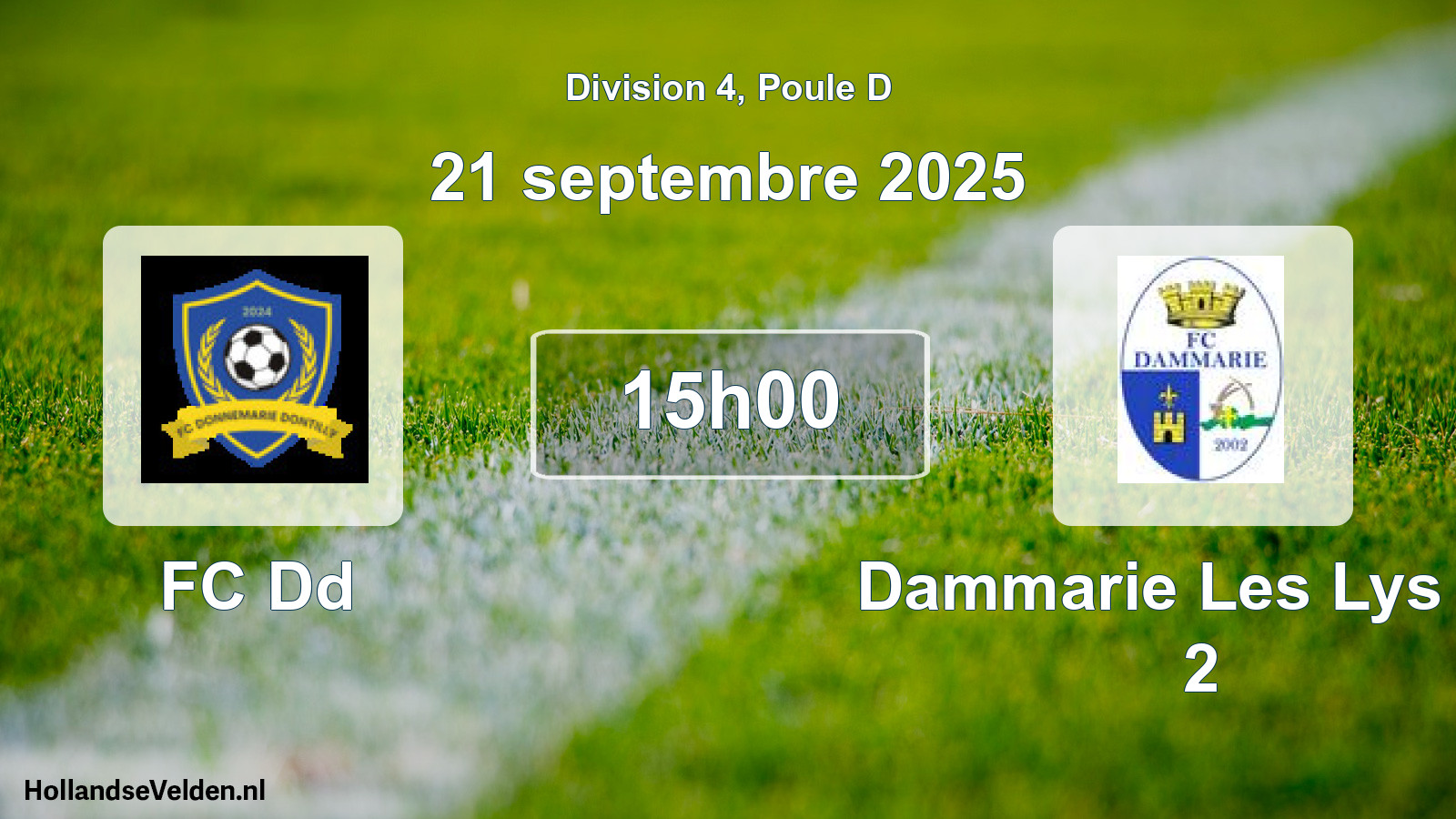 Match programmé: FC Dd - Dammarie Les Lys FC 2 (21 septembre 2025)