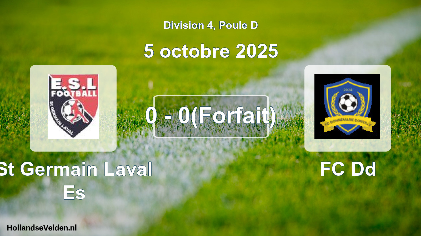Total number of matches played: St Germain Laval Es - FC Dd 0 - 0(Forfait) (5 October 2025)