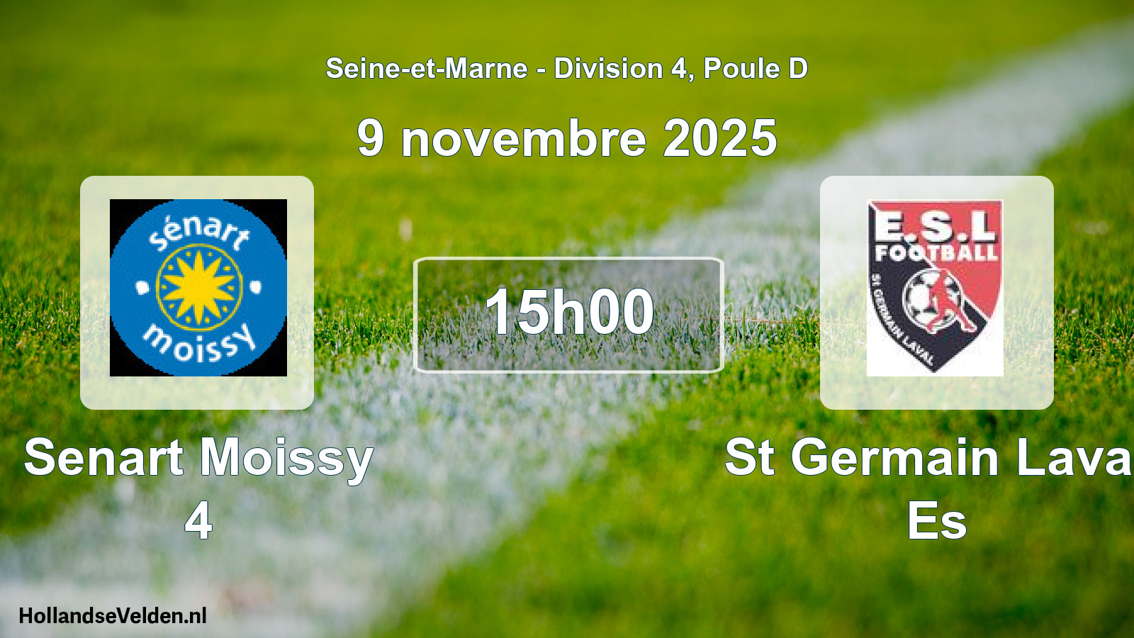 Match programmé: Senart Moissy 4 - St Germain Laval Es (9 novembre 2025)