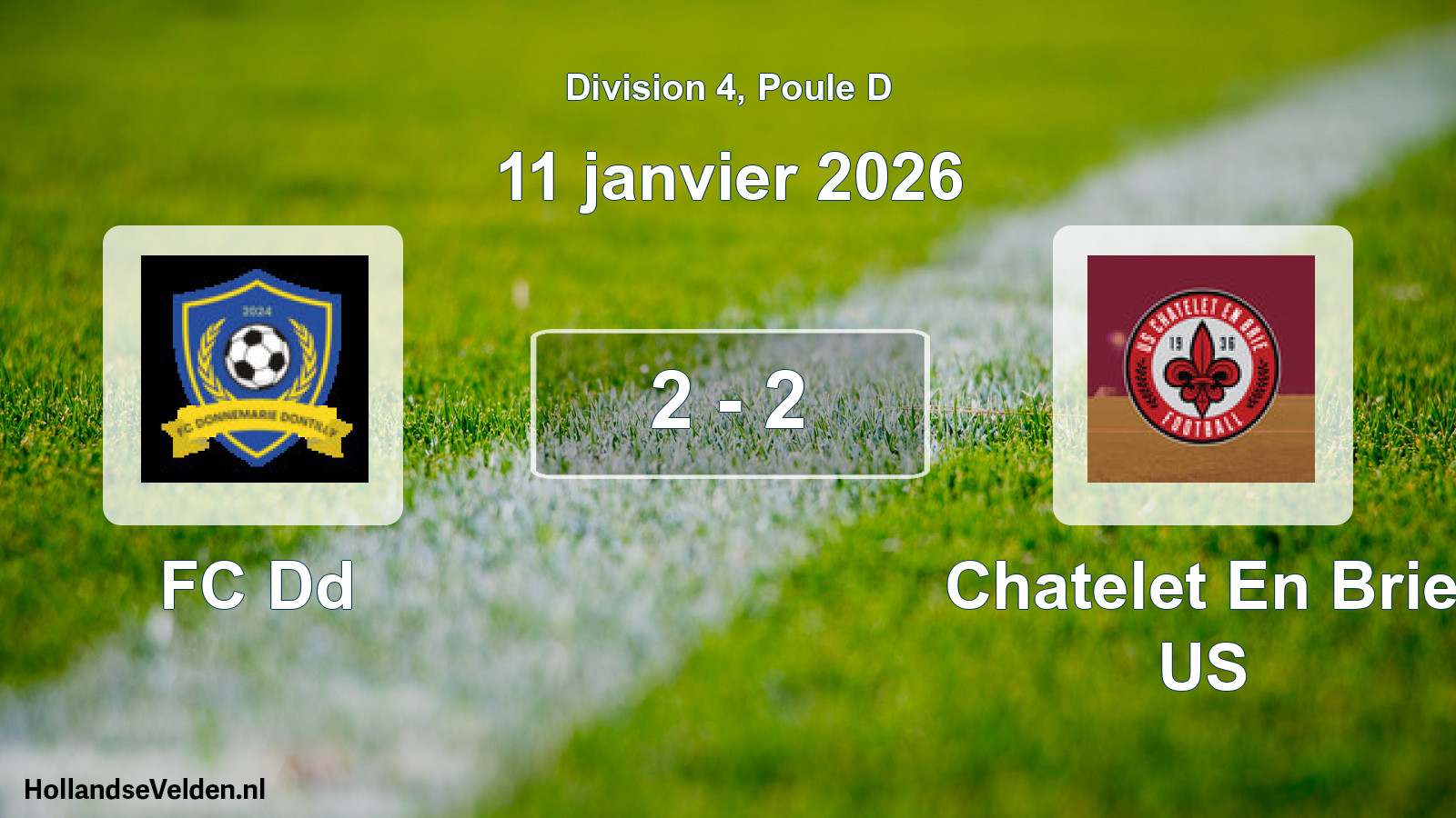 Match joué: FC Dd - Chatelet En Brie US 2 - 2 (11 janvier 2026)