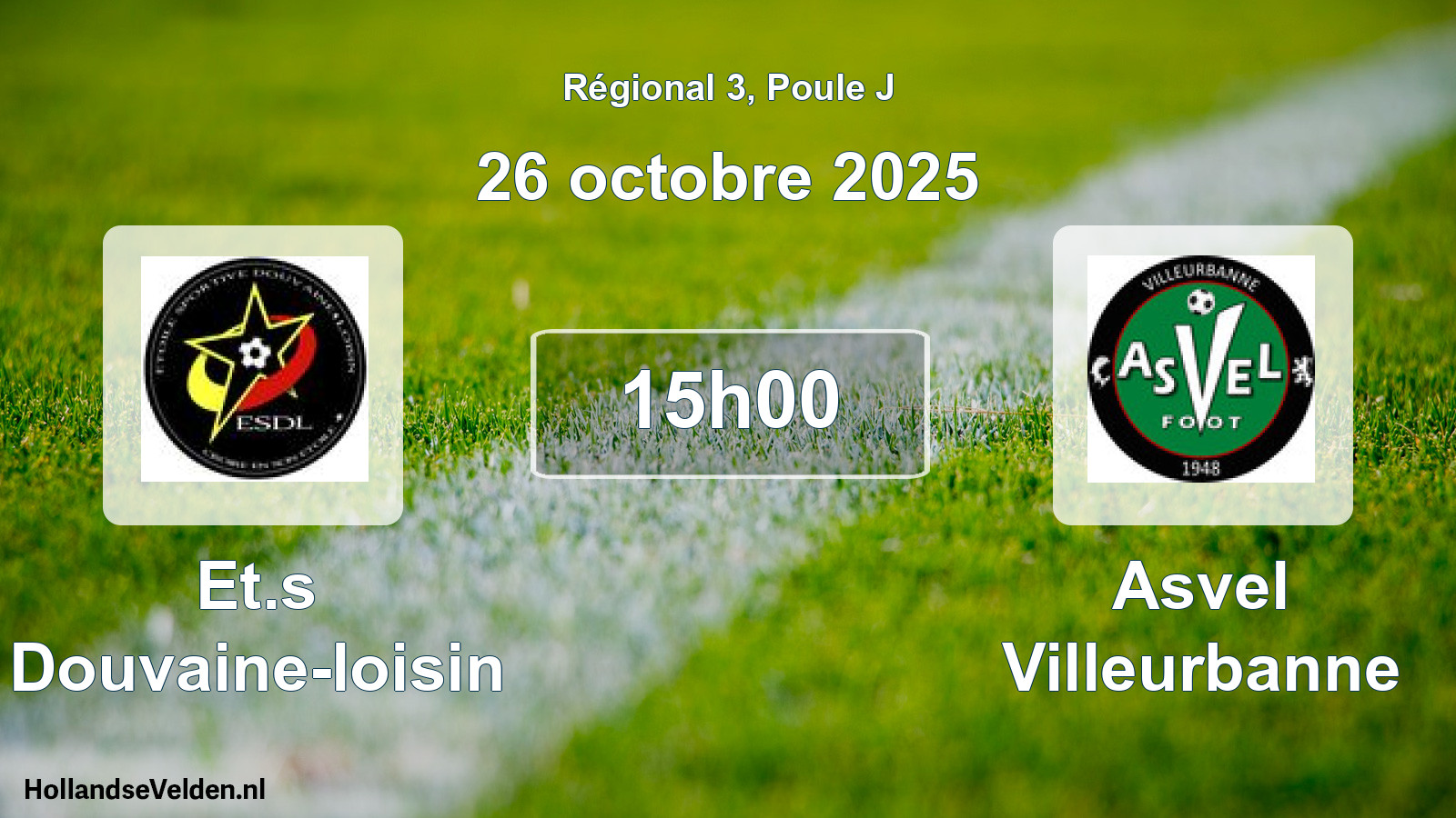 Geplande wedstrijd: Et.s Douvaine-loisin - Asvel Villeurbanne (26 oktober 2025)