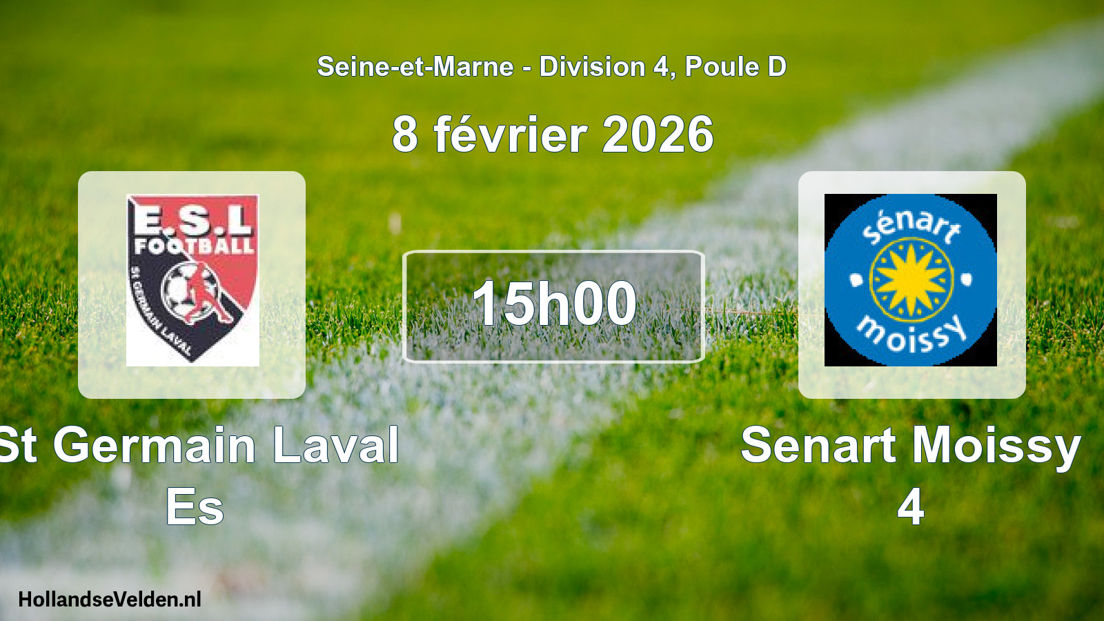 Match programmé: St Germain Laval Es - Senart Moissy 4 (8 février 2026)