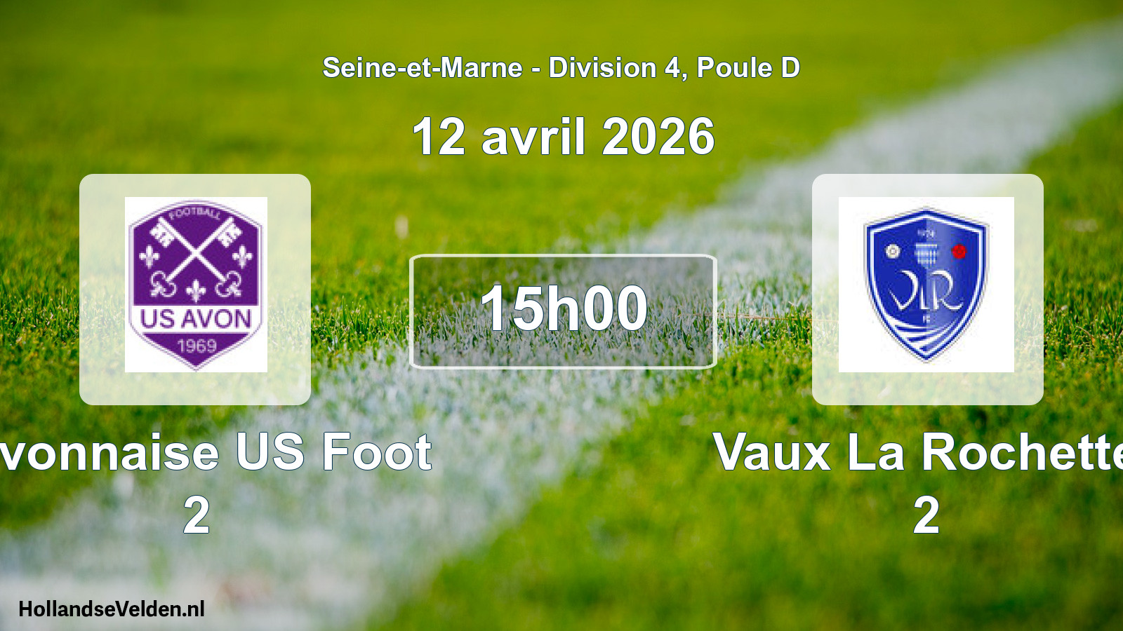 Match programmé: Avonnaise US Foot 2 - Vaux La Rochette 2 (12 avril 2026)