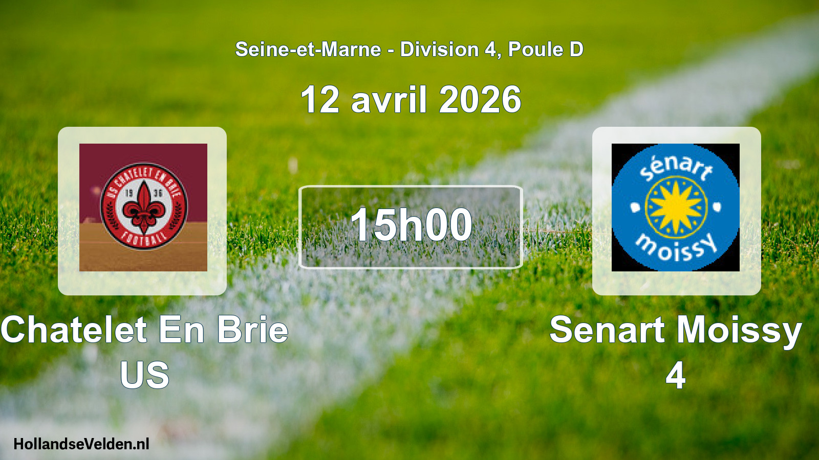 Match programmé: Chatelet En Brie US - Senart Moissy 4 (12 avril 2026)