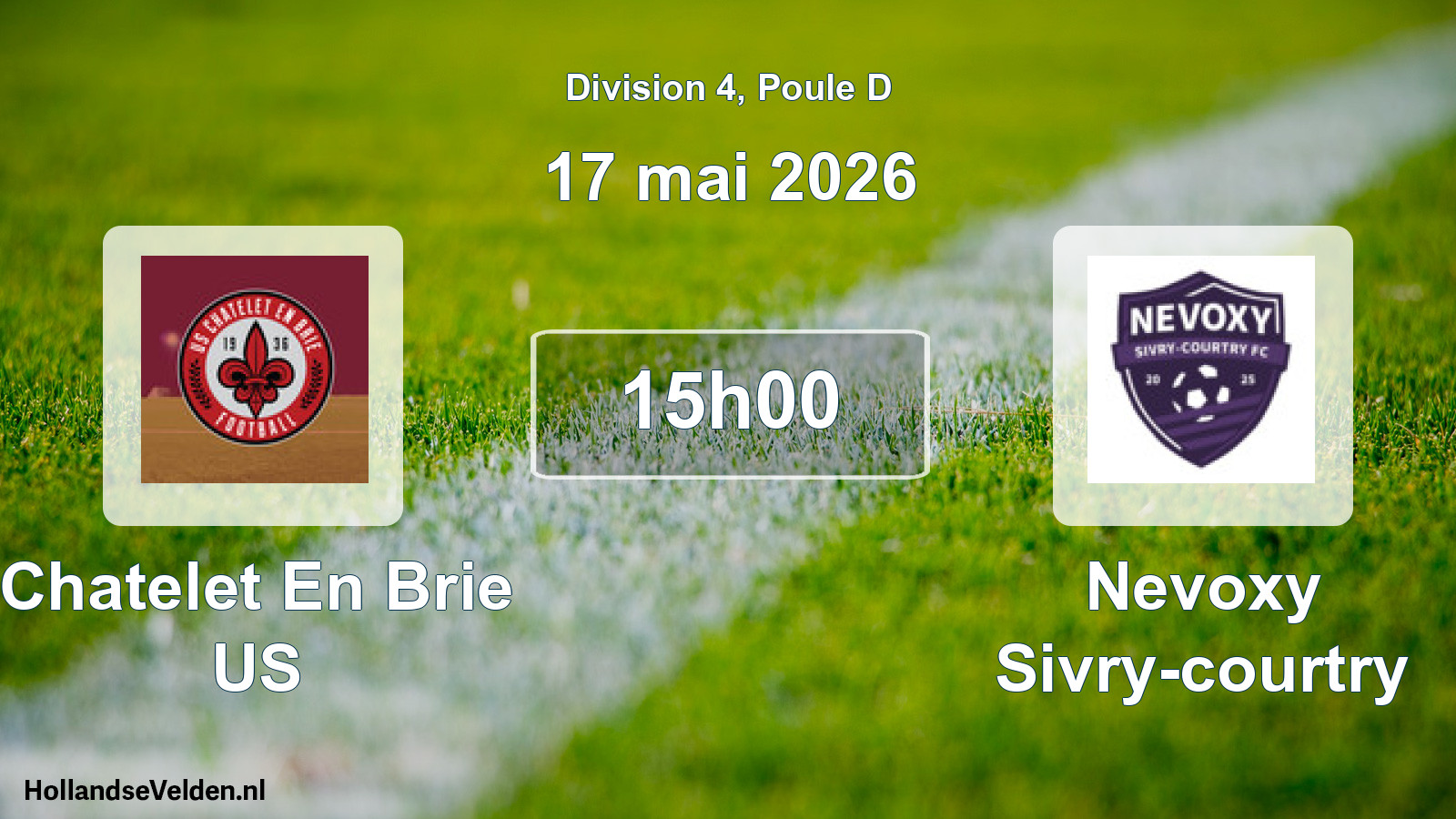 Scheduled Match: Chatelet En Brie US - Nevoxy Sivry-courtry (17 May 2026)