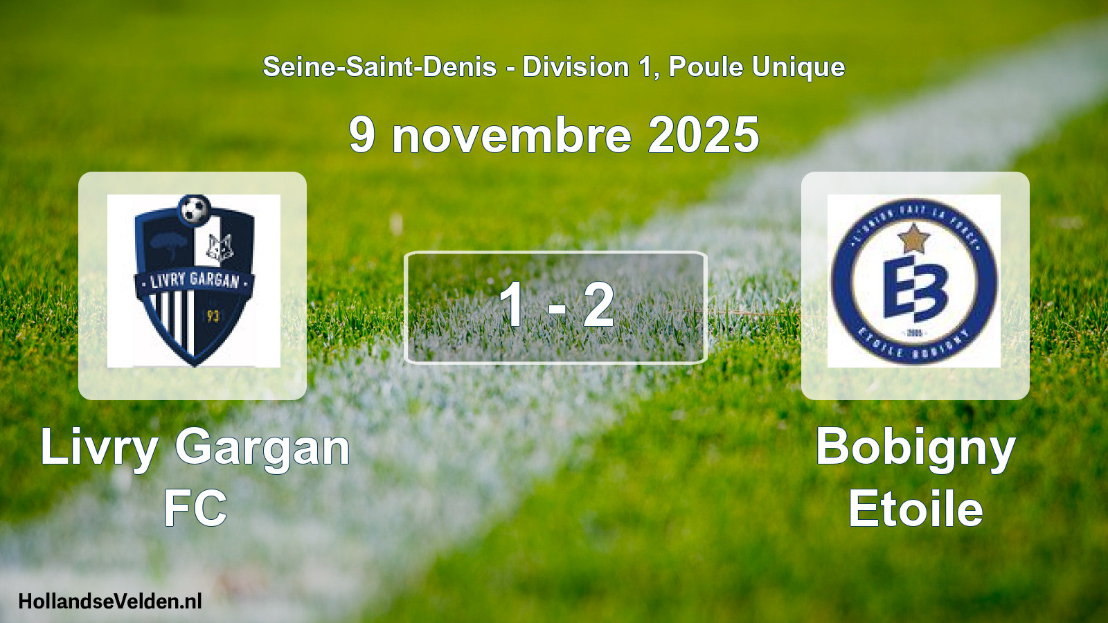 Match joué: Livry Gargan FC - Bobigny Etoile 1 - 2 (9 novembre 2025)