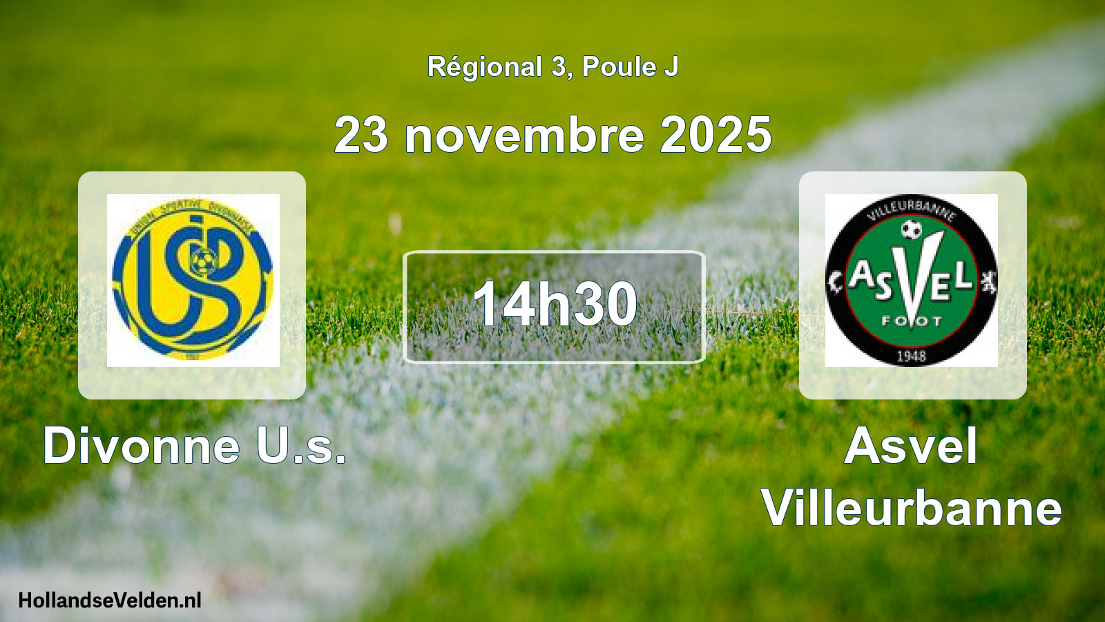 Geplande wedstrijd: Divonne U.s. - Asvel Villeurbanne (23 novembre 2025)