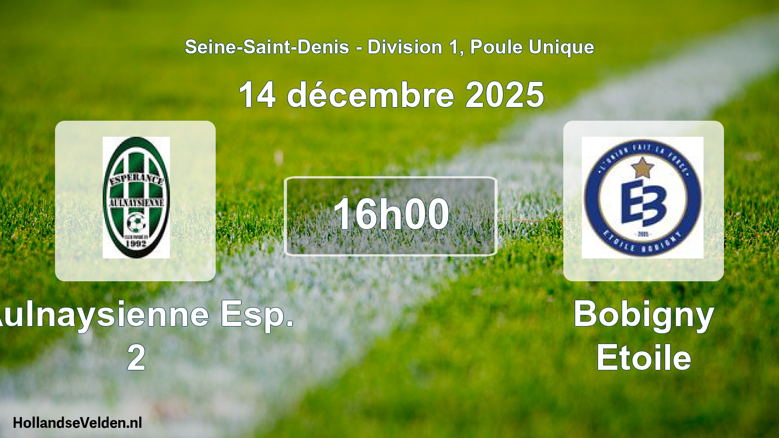 Scheduled Match: Aulnaysienne Esp. 2 - Bobigny Etoile (14 December 2025)