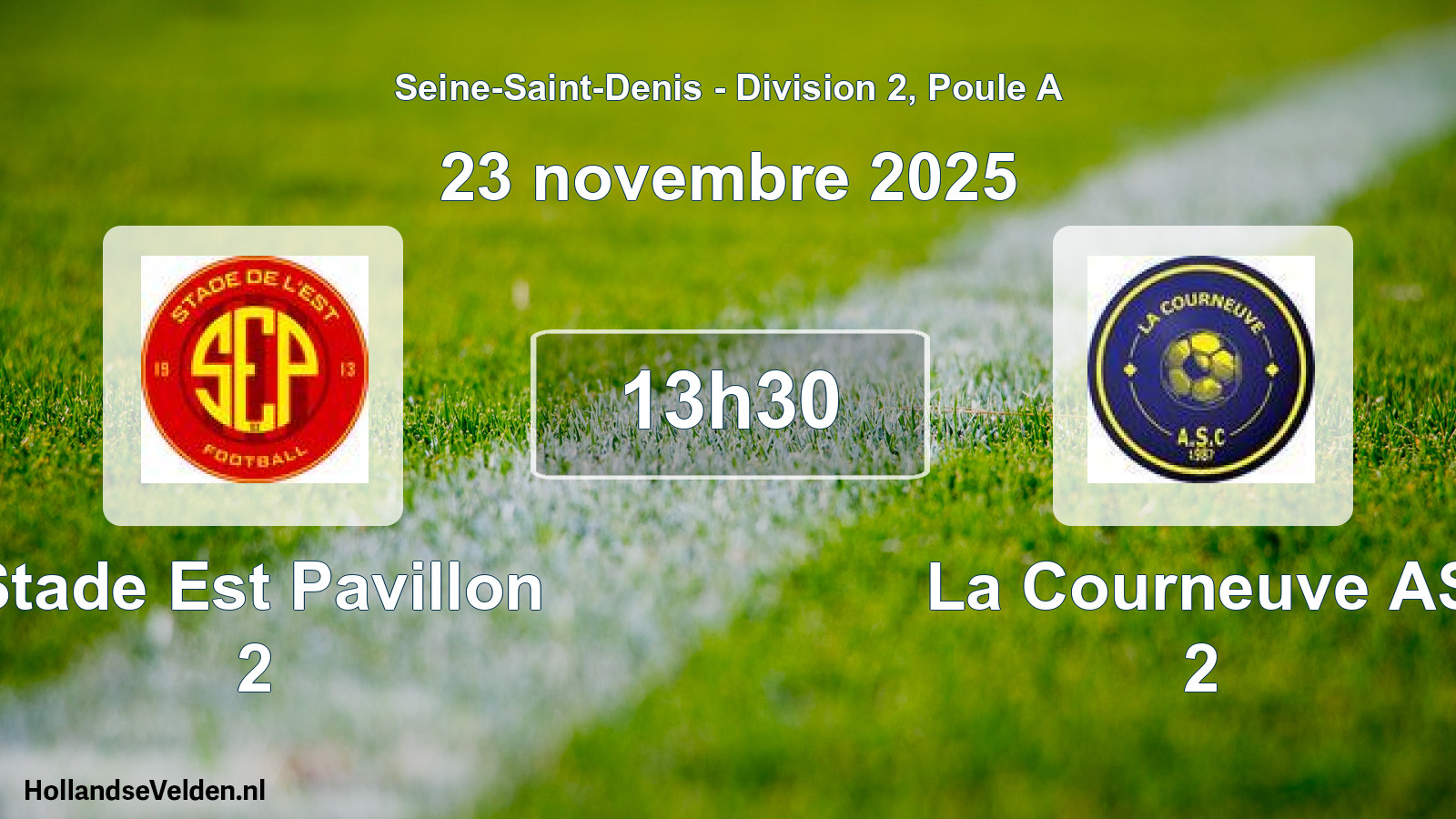Geplande wedstrijd: Stade Est Pavillon 2 - La Courneuve AS 2 (23 november 2025)