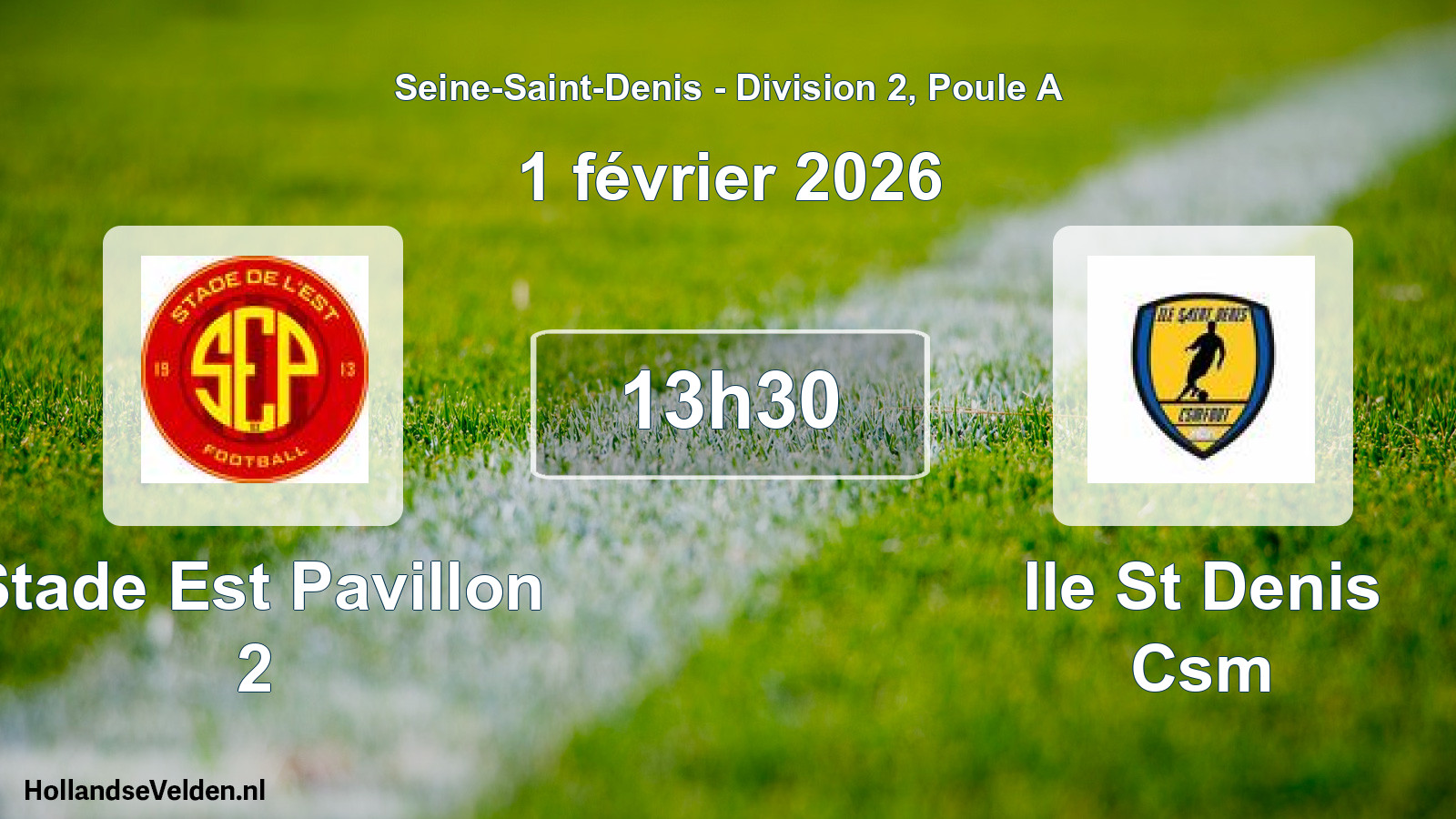 Geplande wedstrijd: Stade Est Pavillon 2 - Ile St Denis Csm (1 februari 2026)