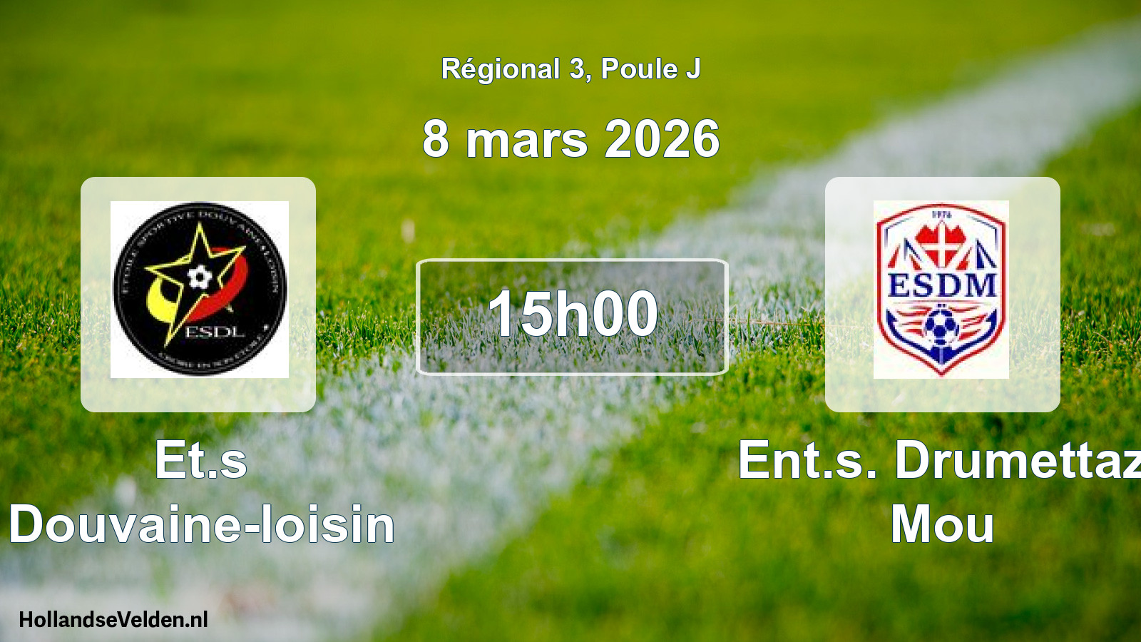 Geplande wedstrijd: Et.s Douvaine-loisin - Ent.s. Drumettaz Mou (8 mars 2026)