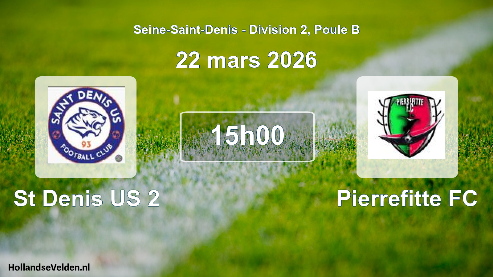 Scheduled Match: St Denis US 2 - Pierrefitte FC (22 March 2026)