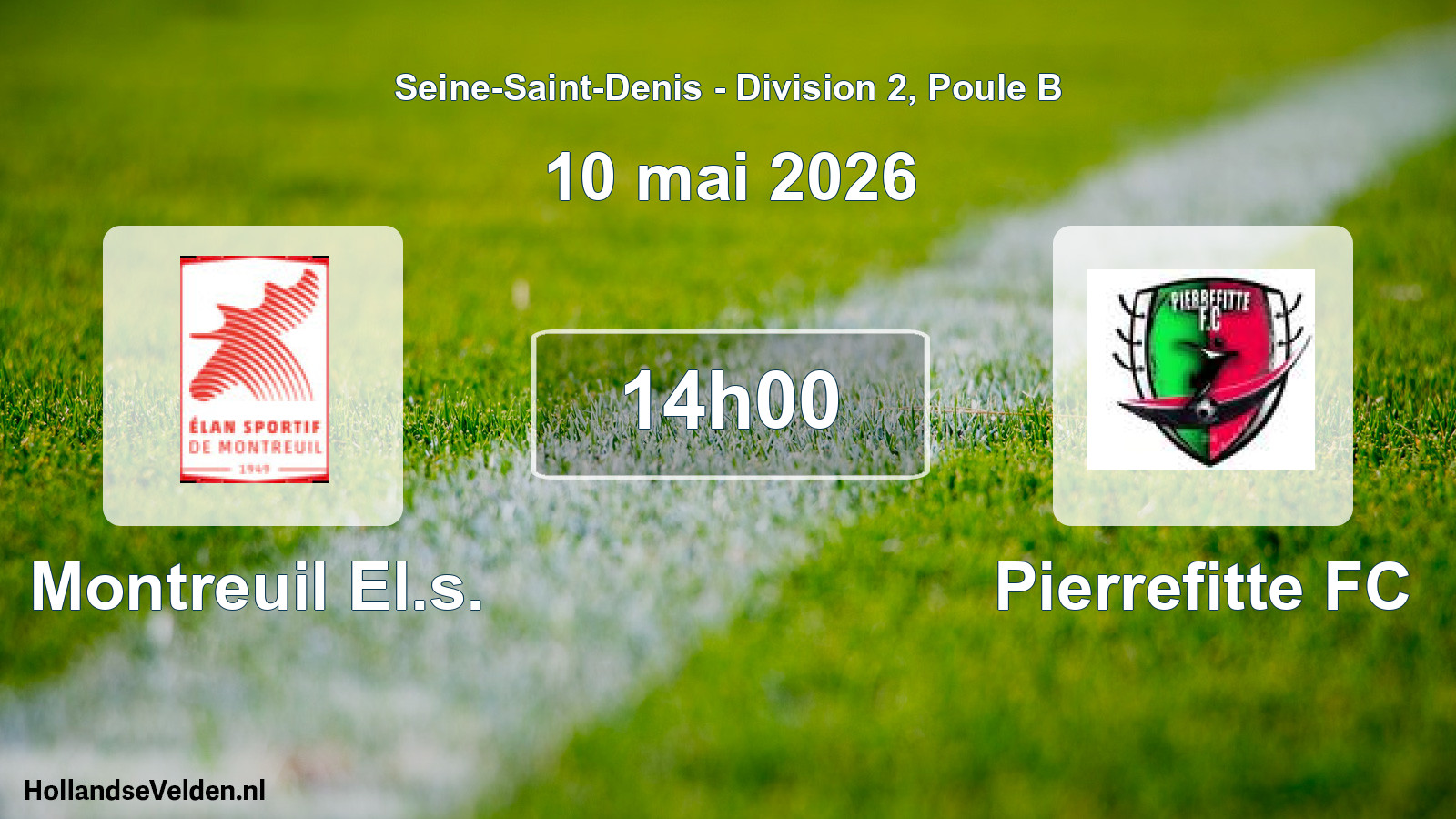 Scheduled Match: Montreuil El.s. - Pierrefitte FC (10 May 2026)