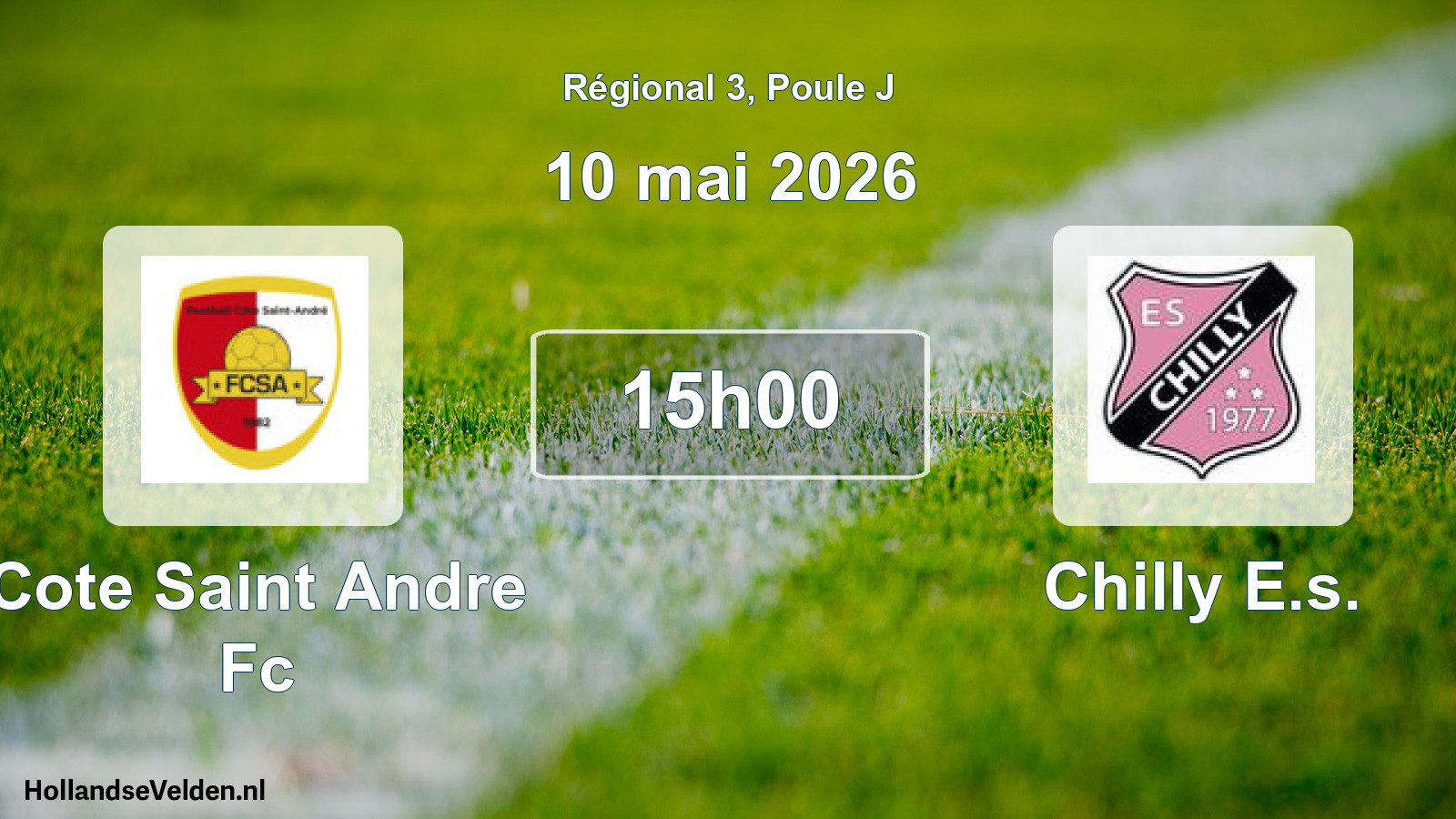 Geplande wedstrijd: Cote Saint Andre Fc - Chilly E.s. (10 mai 2026)