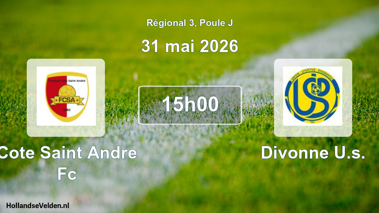 Geplande wedstrijd: Cote Saint Andre Fc - Divonne U.s. (31 mai 2026)
