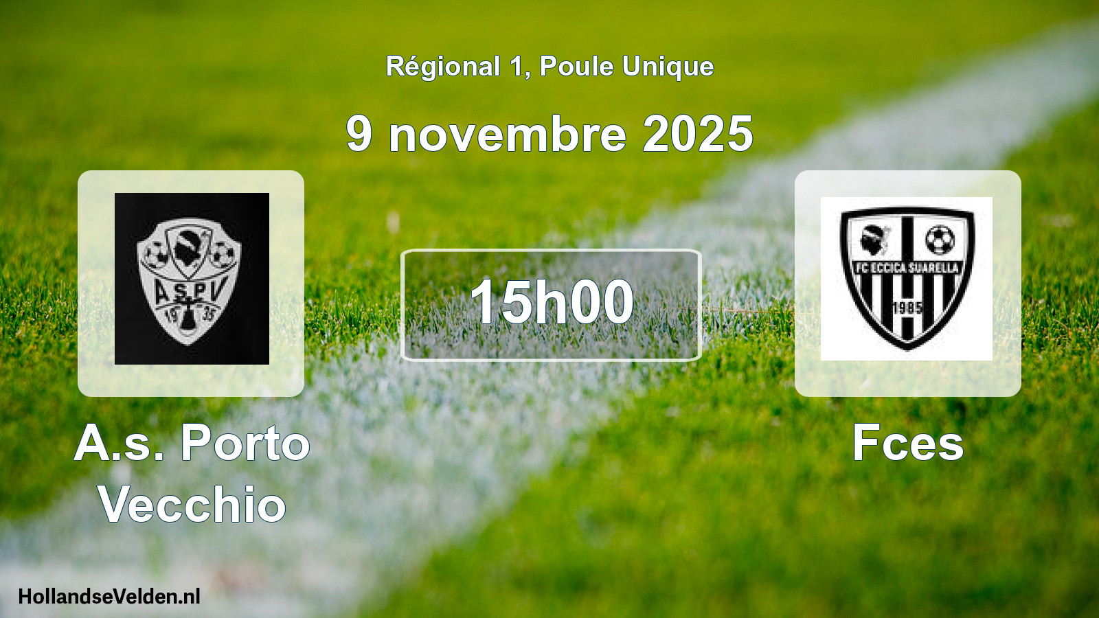 Scheduled Match: A.s. Porto Vecchio - Fces (9 November 2025)