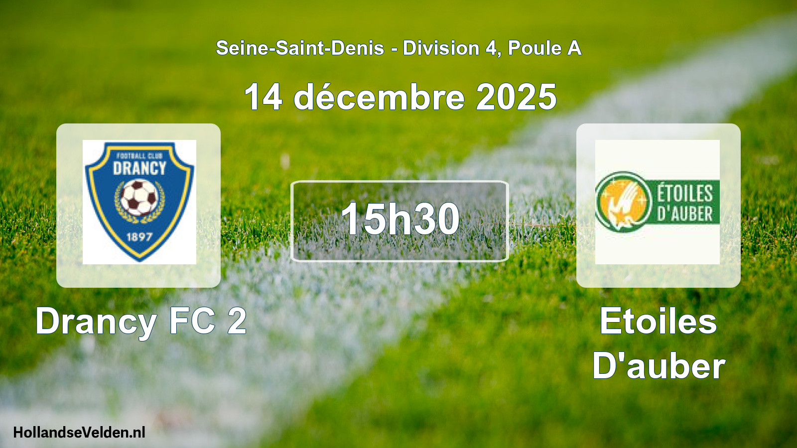 Scheduled Match: Drancy FC 2 - Etoiles D'auber (14 December 2025)