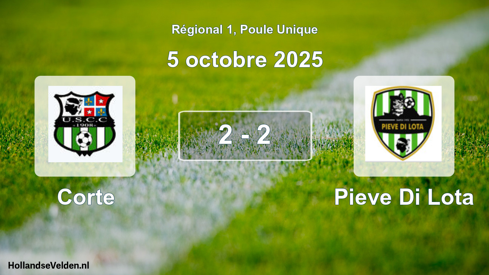 Gespeelde wedstrijd: Corte - Pieve Di Lota 2 - 2 (5 octobre 2025)