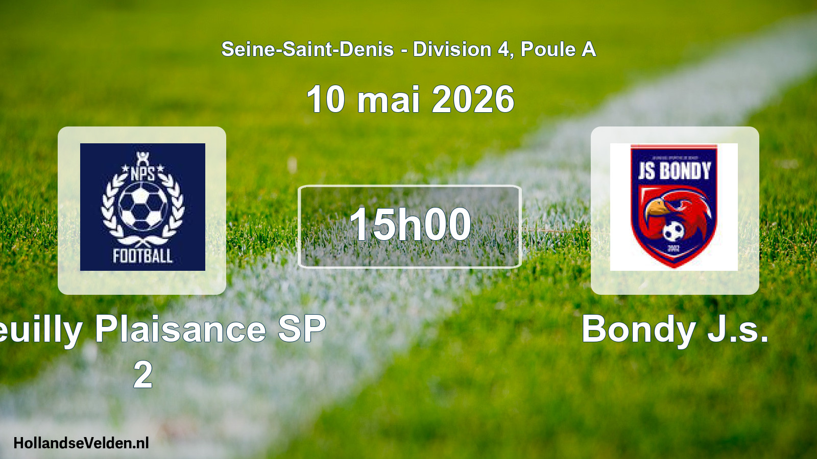 Scheduled Match: Neuilly Plaisance SP 2 - Bondy J.s. (10 May 2026)