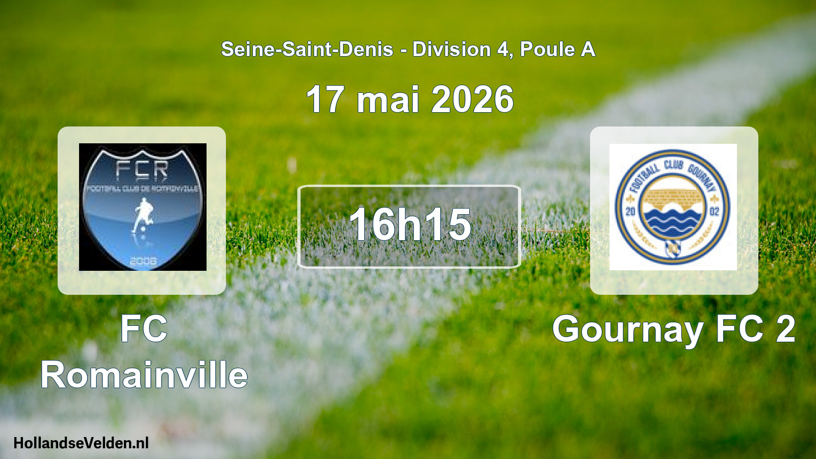 Scheduled Match: FC Romainville - Gournay FC 2 (17 May 2026)
