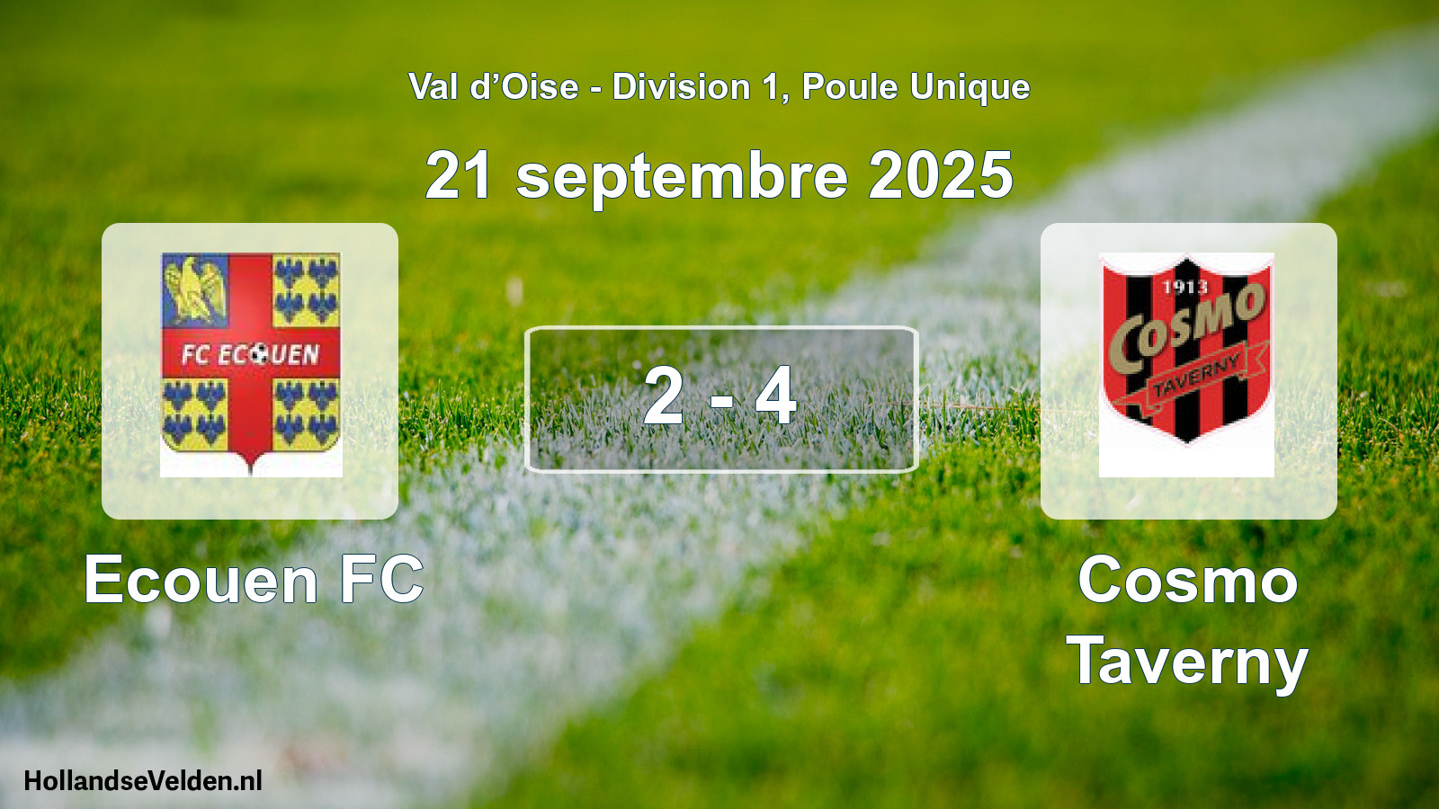 Match joué: Ecouen FC - Cosmo Taverny 2 - 4 (21 septembre 2025)